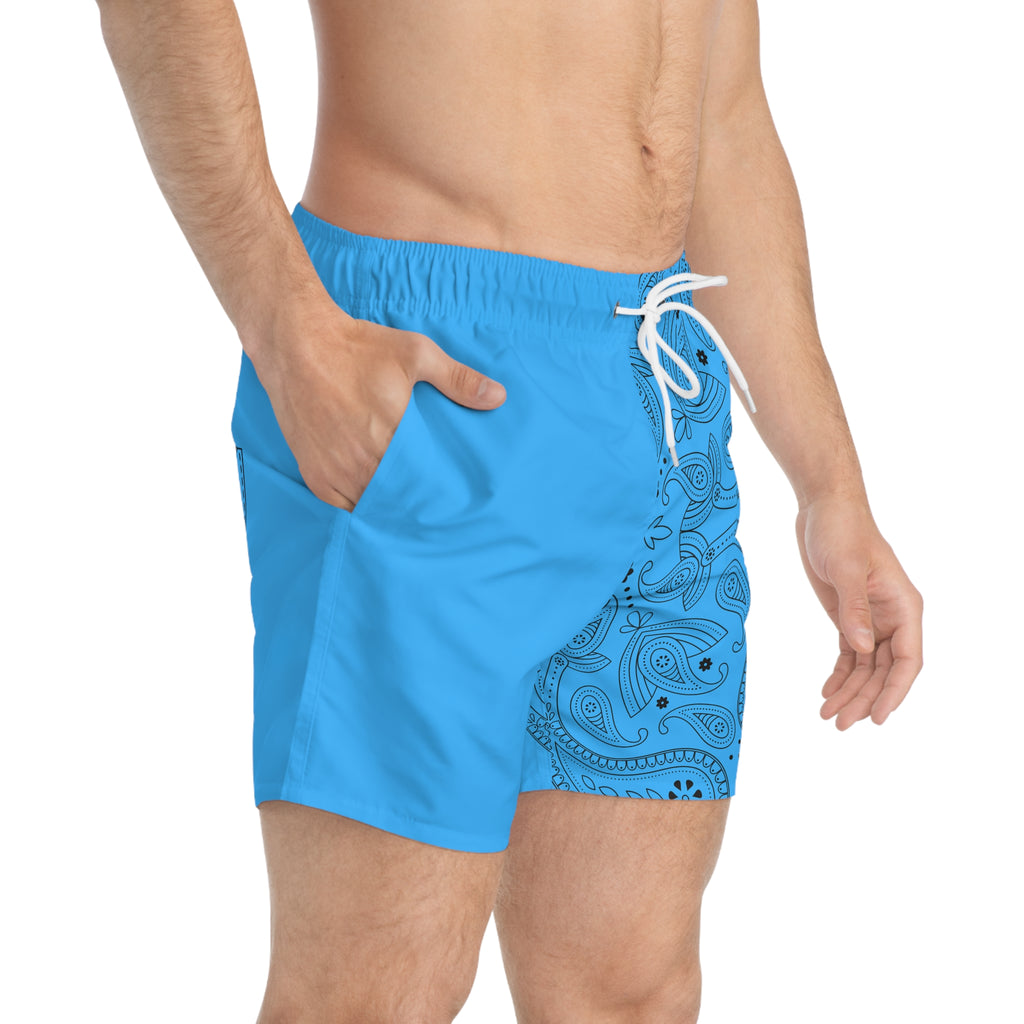 Light Blue Hanky Code Swim Trunks (Bottom)