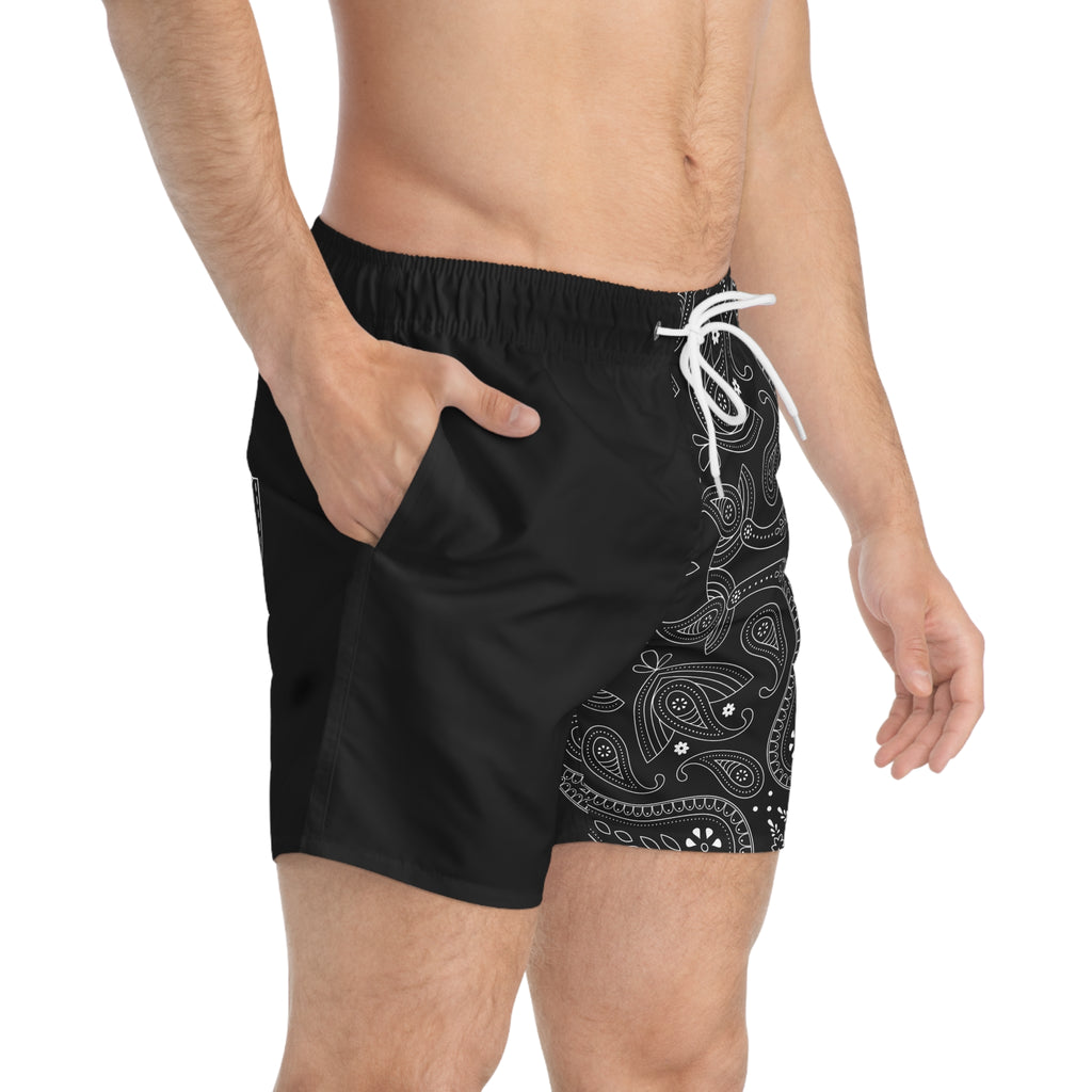 Black Hanky Code Swim Trunks (Bottom)