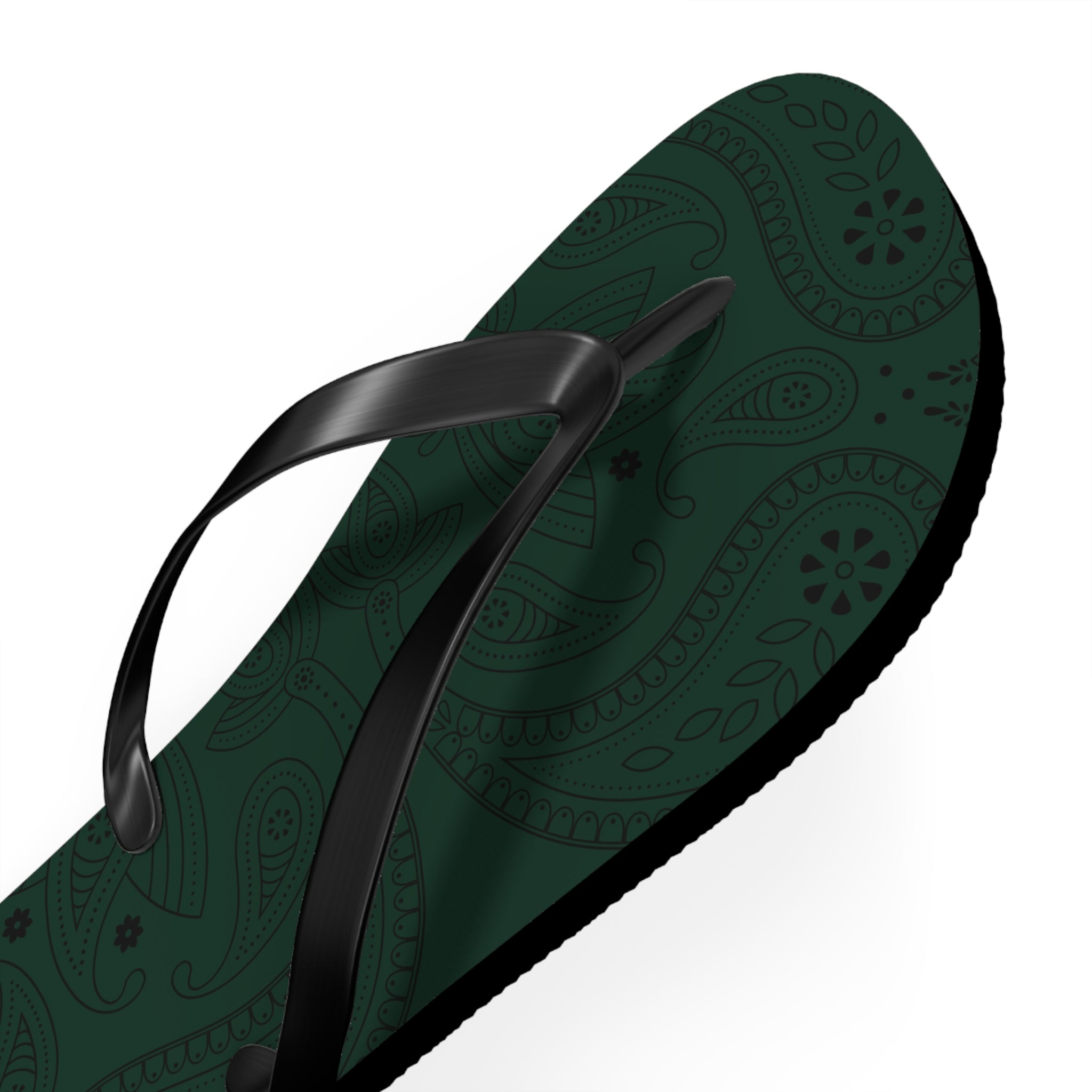 Dark Green Hanky Flip Flops