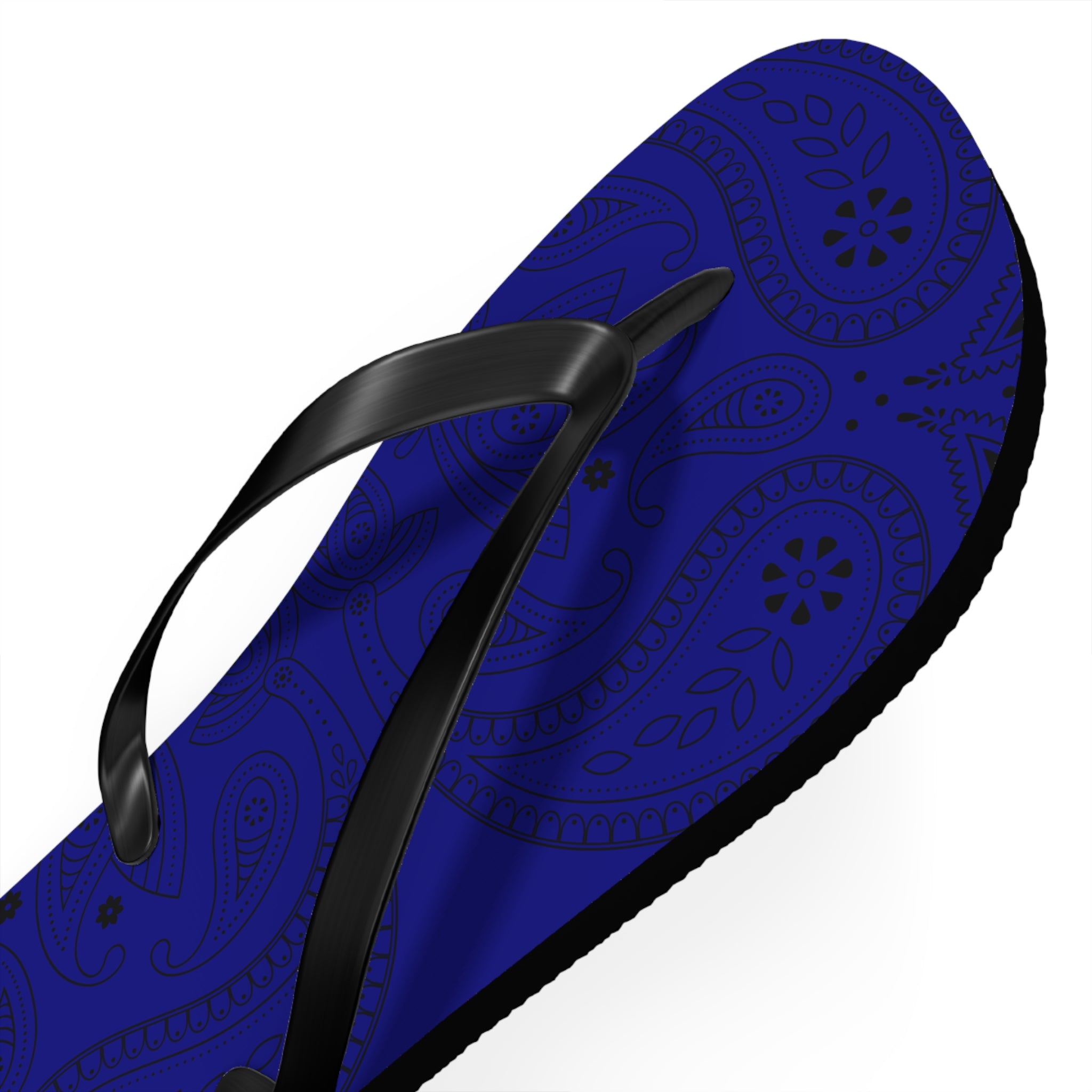 Navy Blue Hanky Flip Flops