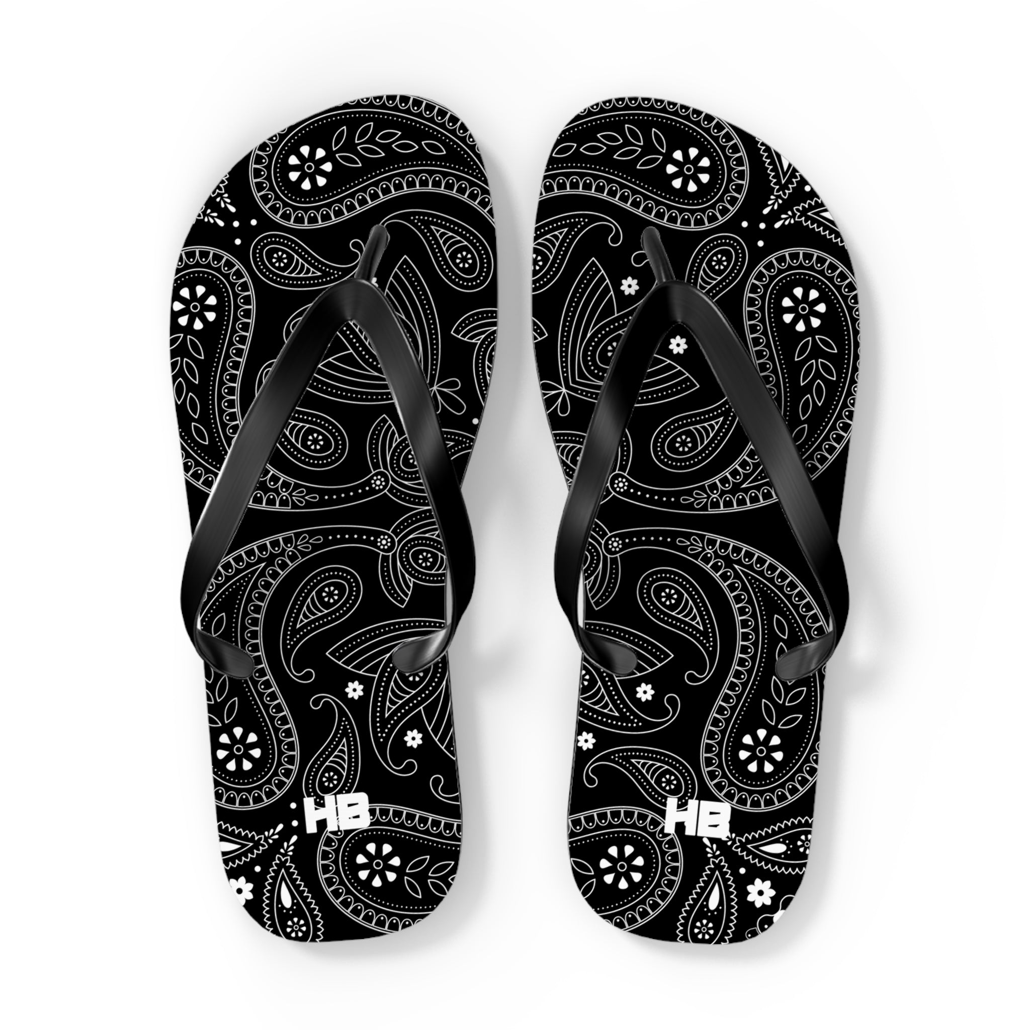 Black Hanky Flip Flops