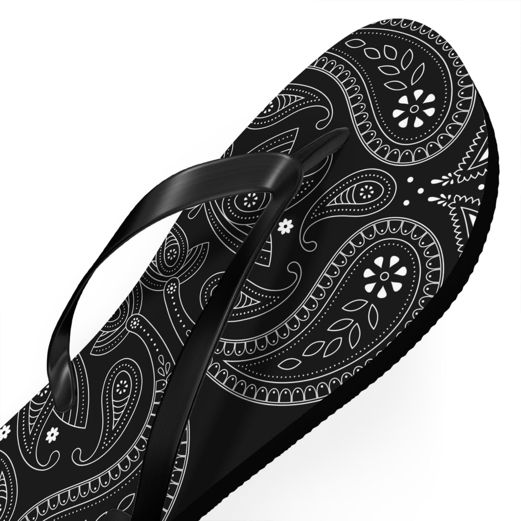 Black Hanky Flip Flops