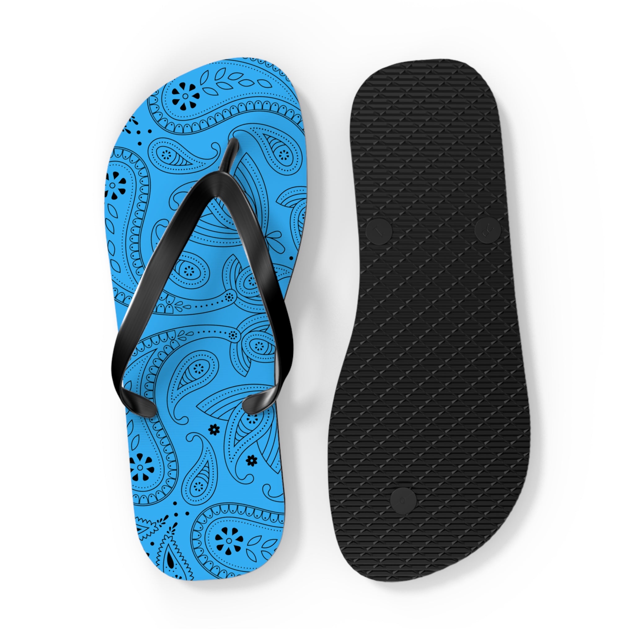 Light Blue Hanky Flip Flops