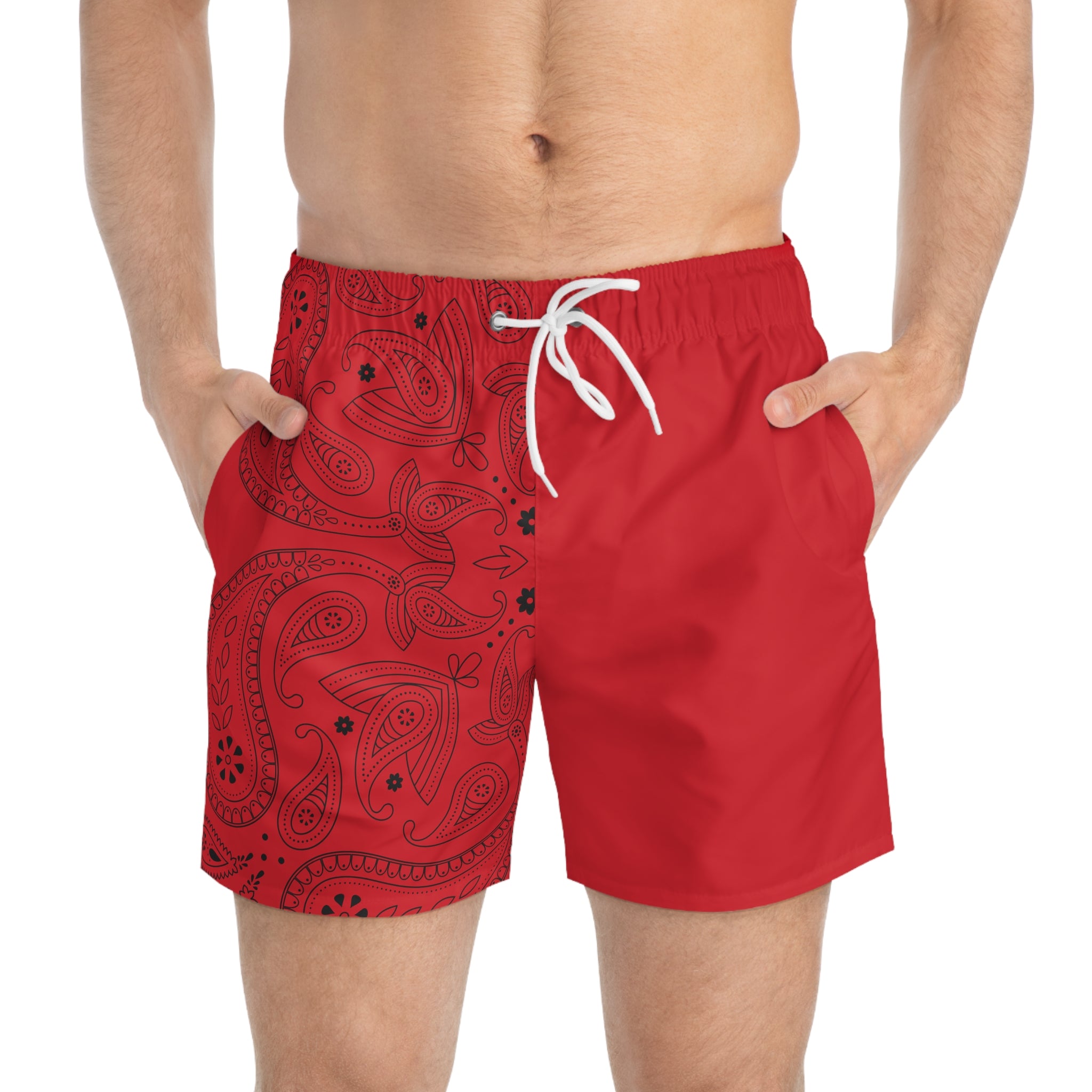 Red Hanky Code Swim Trunks (Top)