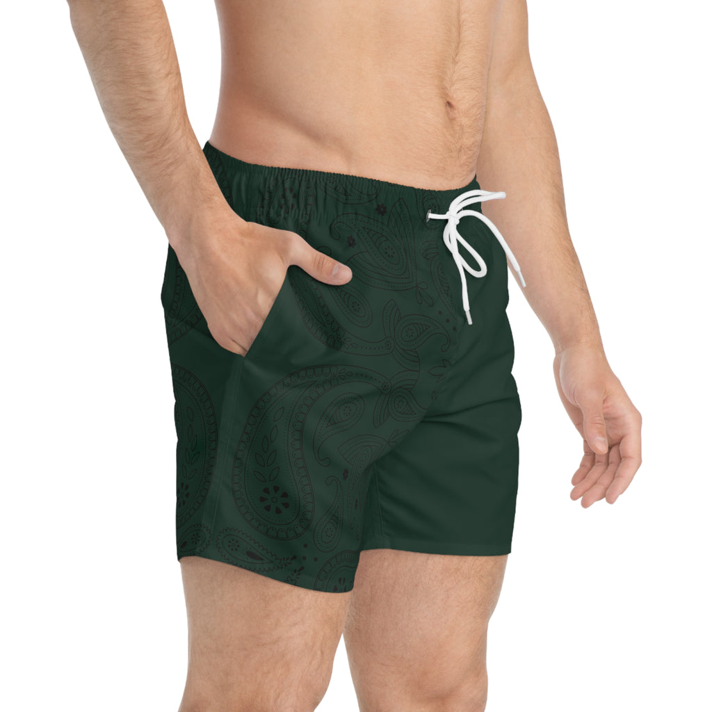 Green Hanky Code Swim Trunks (Top)