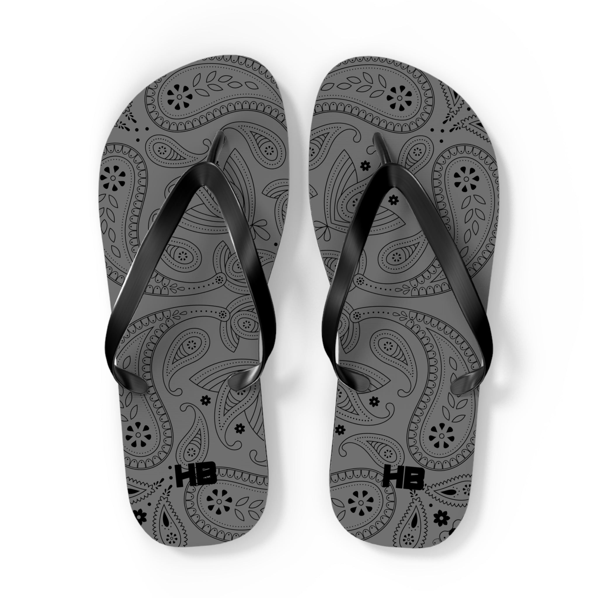 Grey Hanky Flip Flops