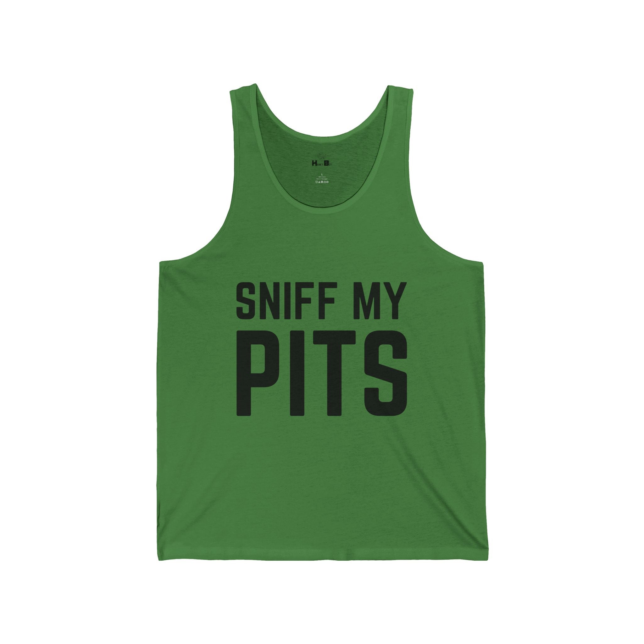 Sniff My Pits Tank Top — Funny Slogan Muscle Shirt for Bachelorette, Gag Gift & Party Wear