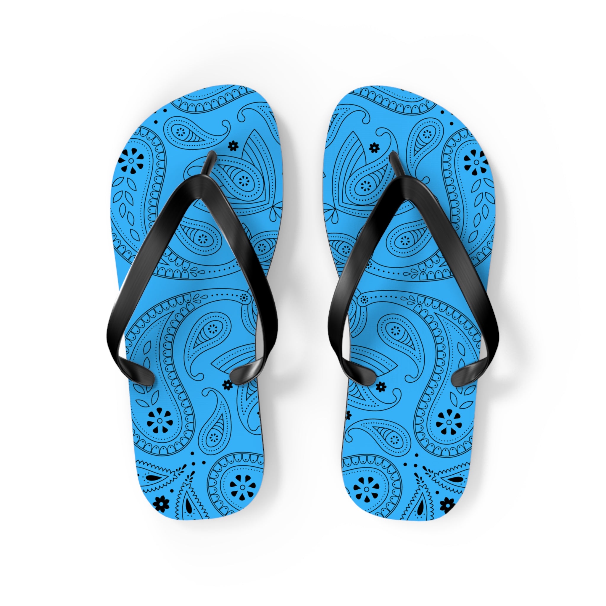 Light Blue Hanky Flip Flops