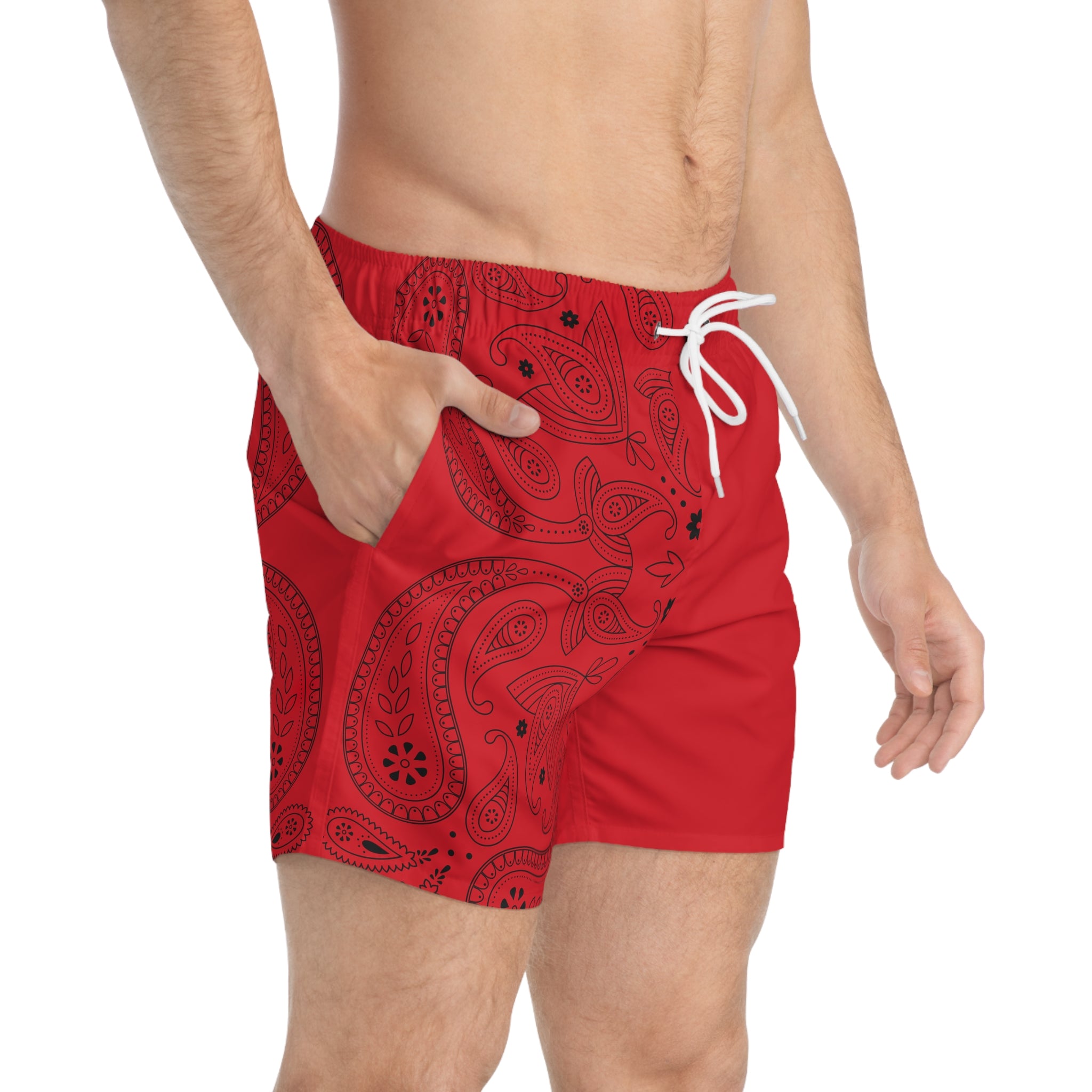 Red Hanky Code Swim Trunks (Top)