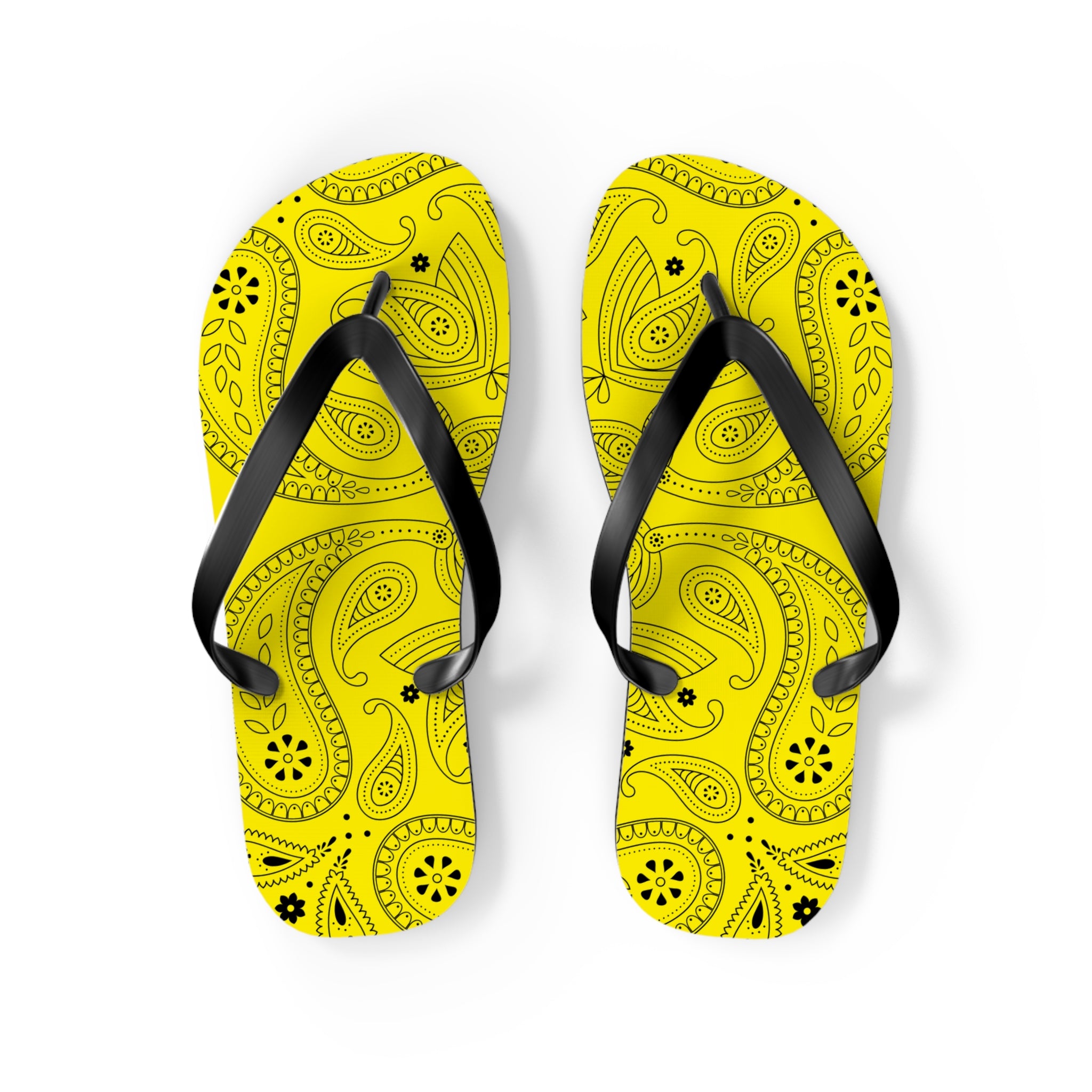 Yellow Hanky Flip Flops