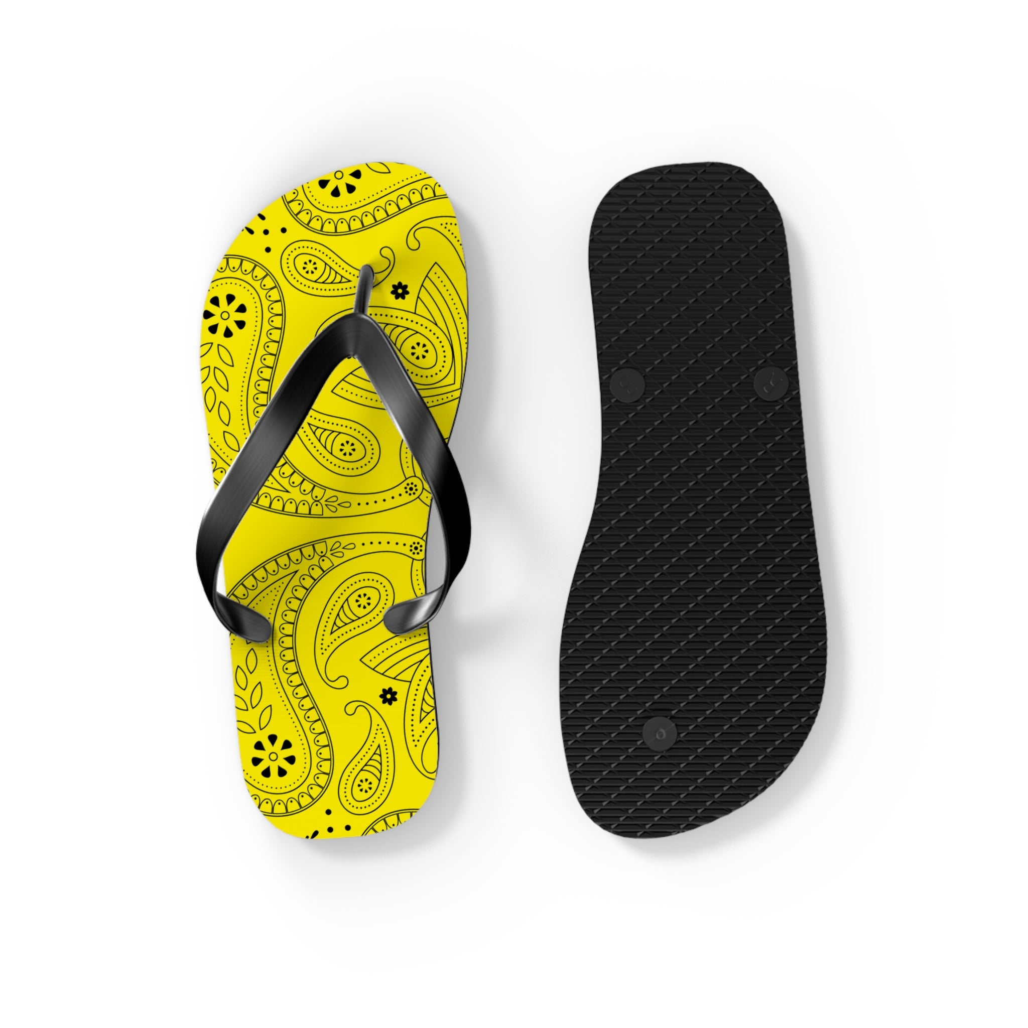Yellow Hanky Flip Flops