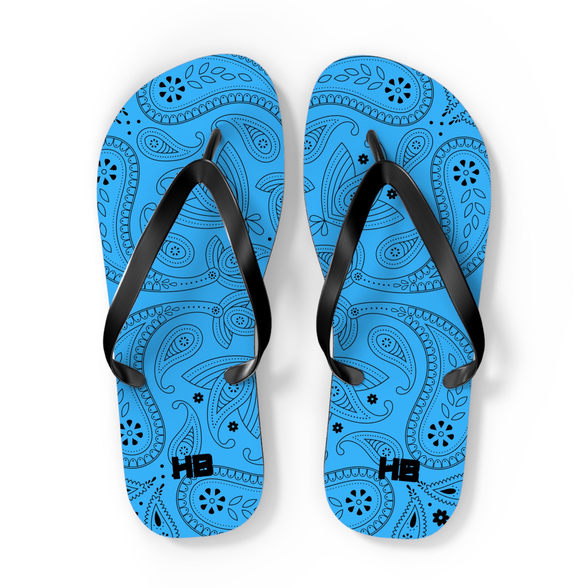 Light Blue Hanky Flip Flops