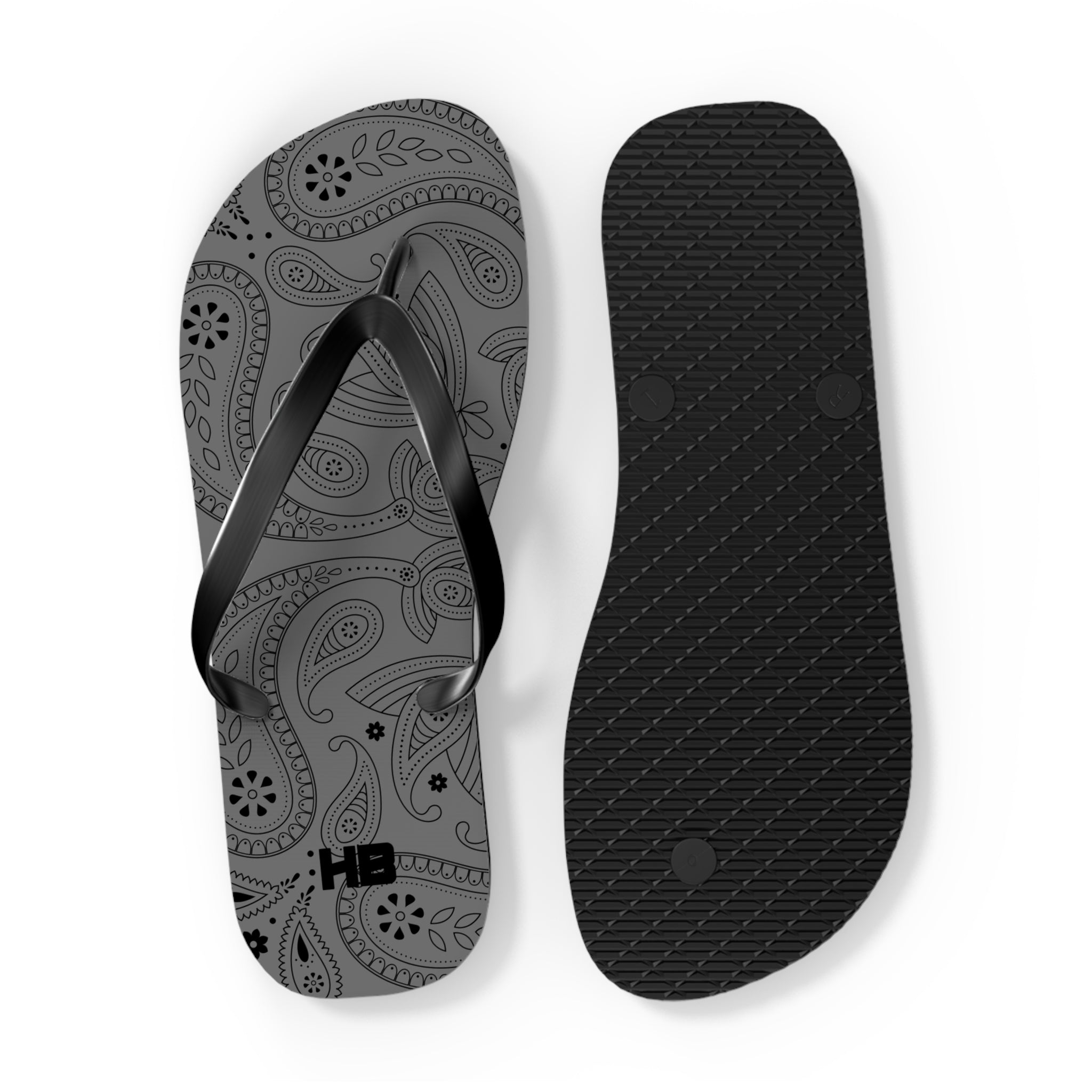Grey Hanky Flip Flops