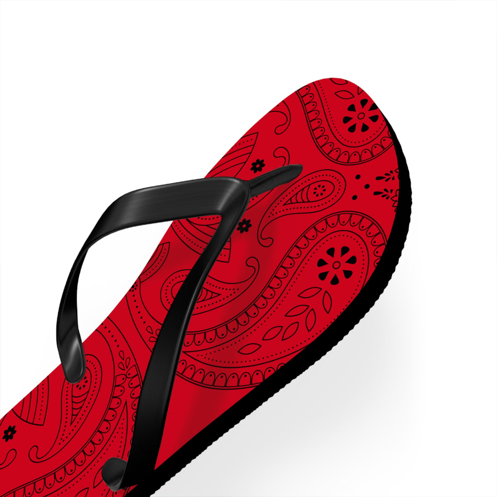 Red Hanky Flip Flops