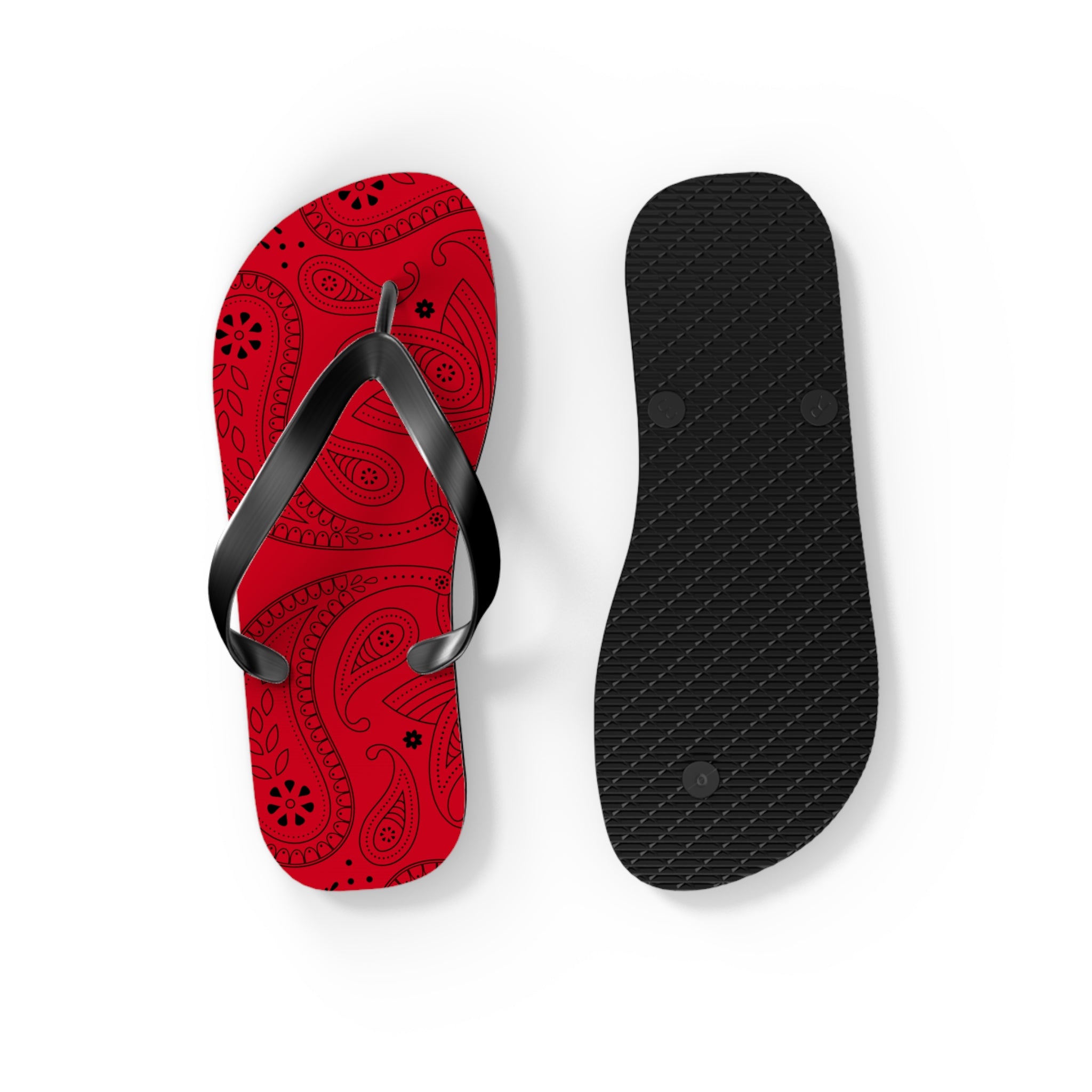 Red Hanky Flip Flops