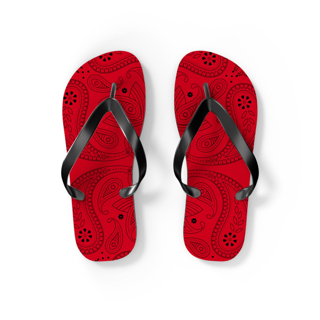 Red Hanky Flip Flops