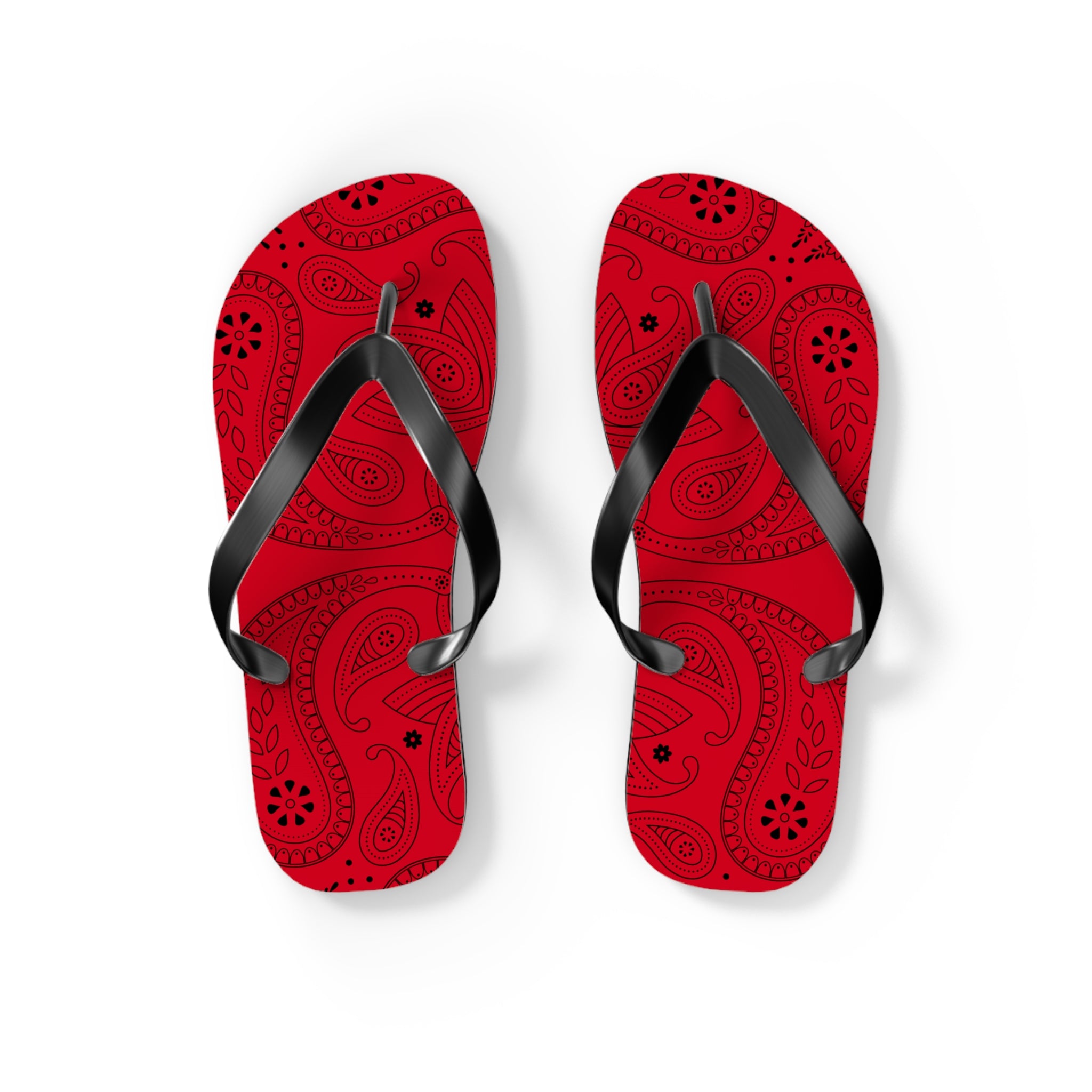 Red Hanky Flip Flops