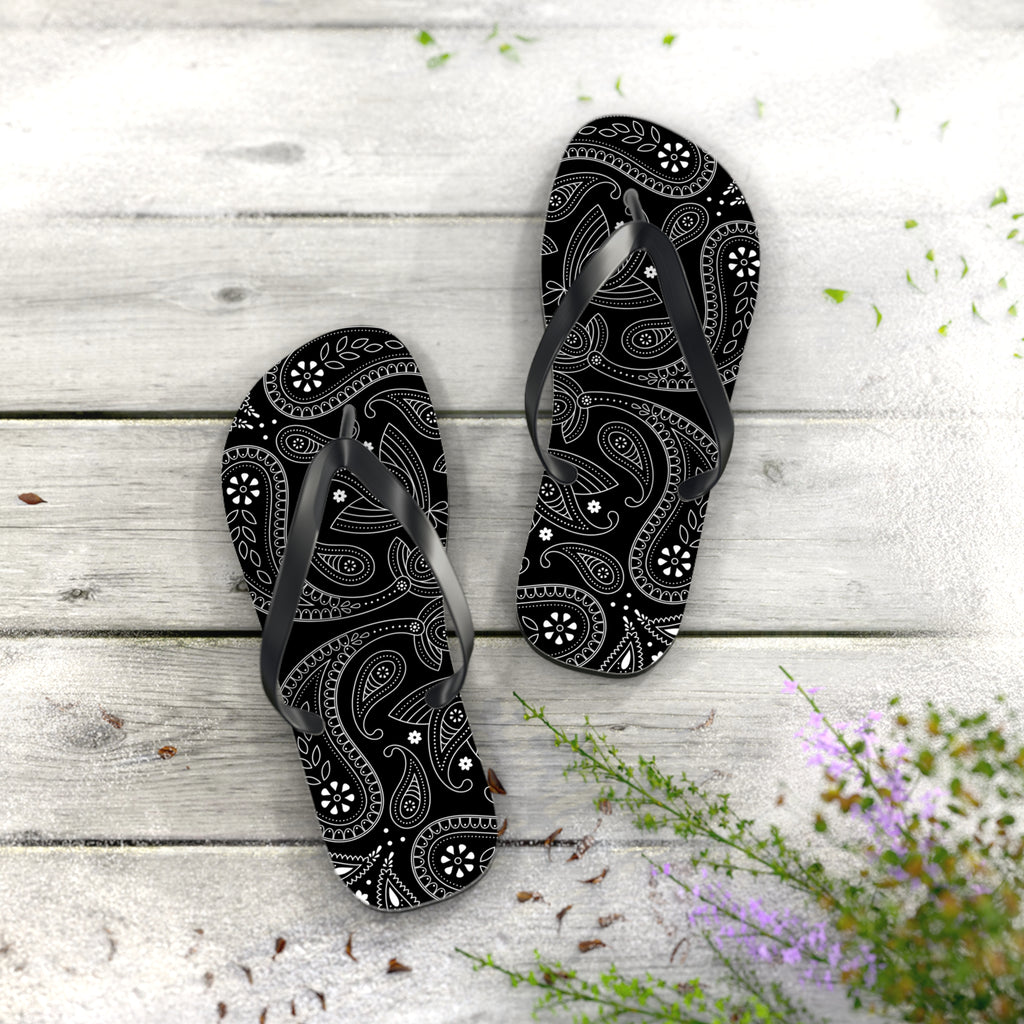 Black Hanky Flip Flops