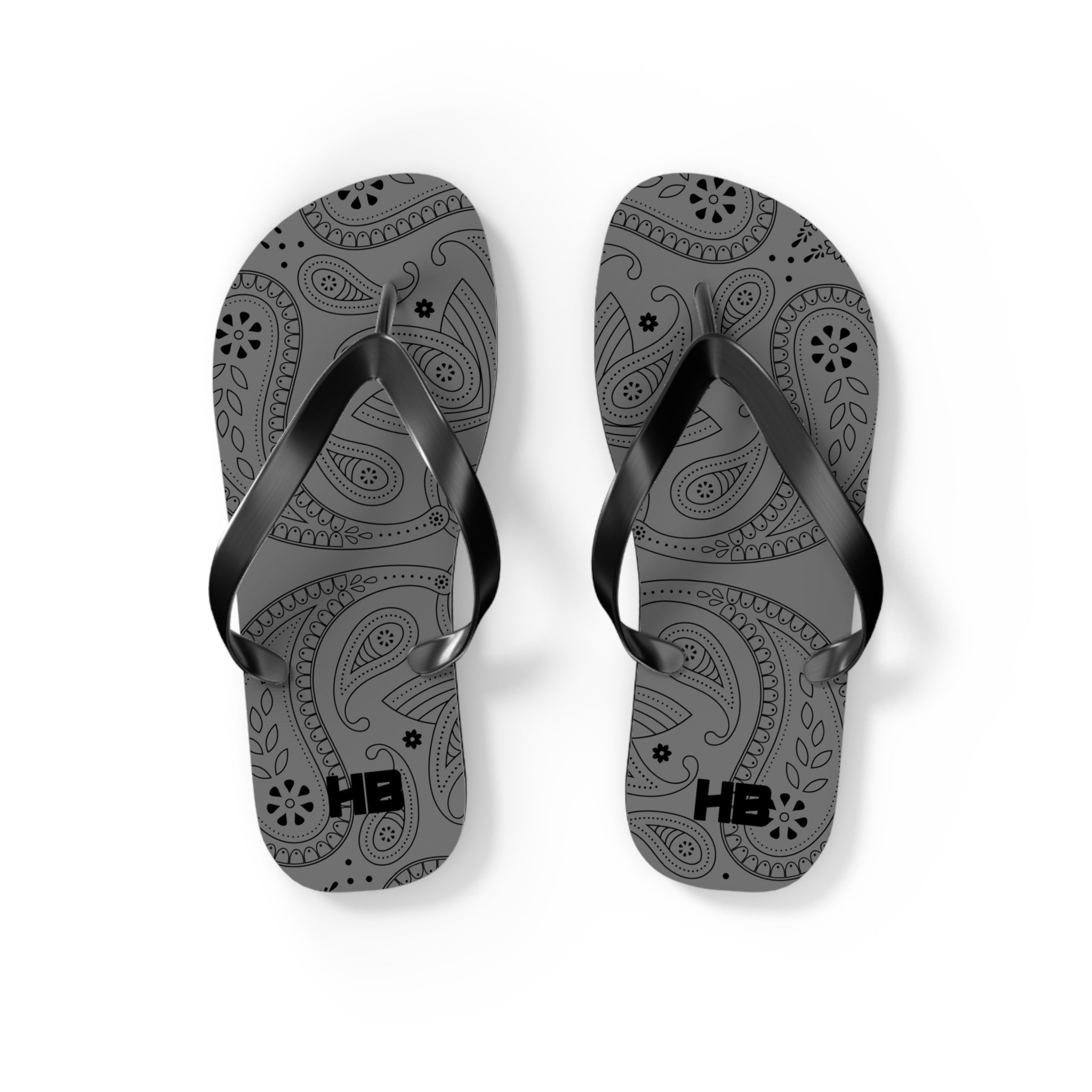Grey Hanky Flip Flops