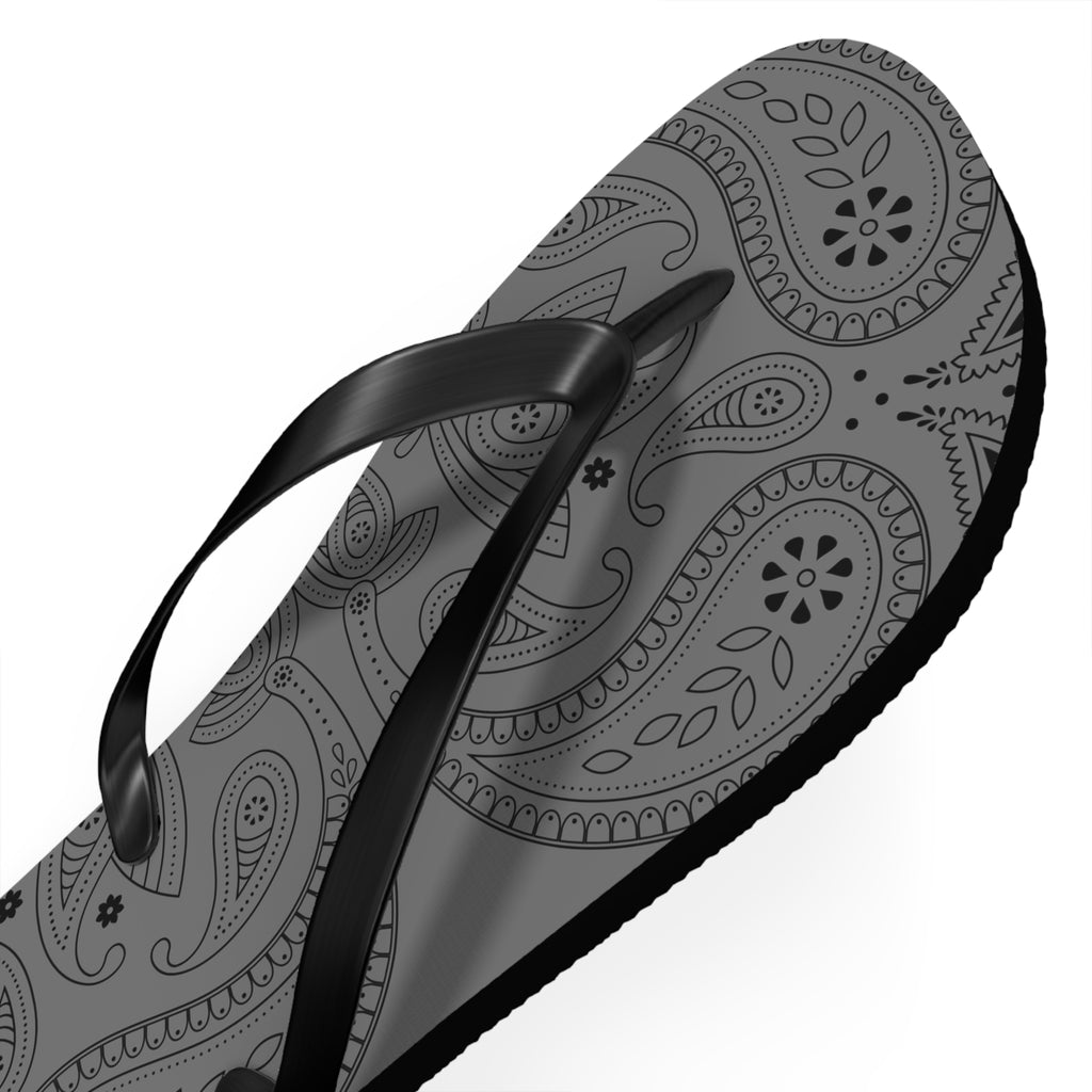 Grey Hanky Flip Flops