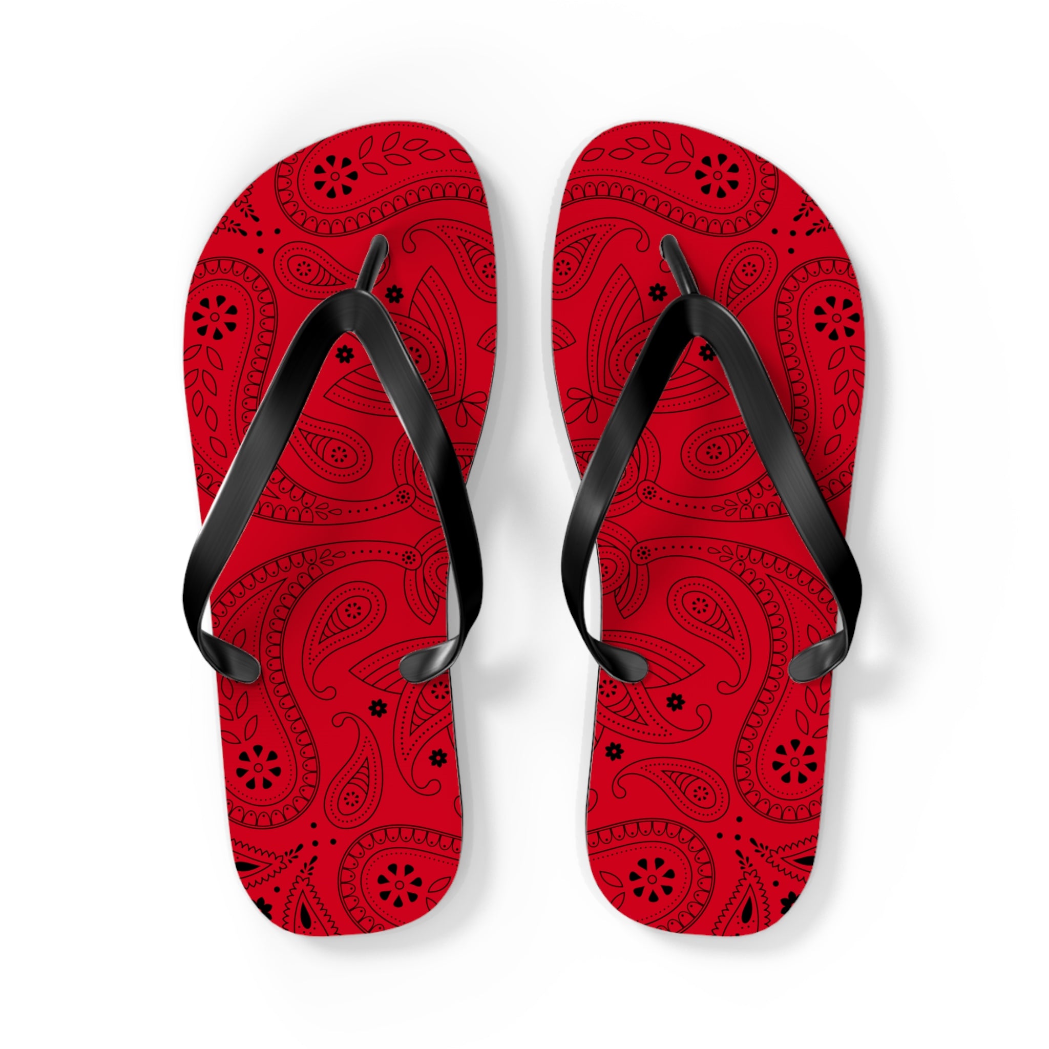 Red Hanky Flip Flops