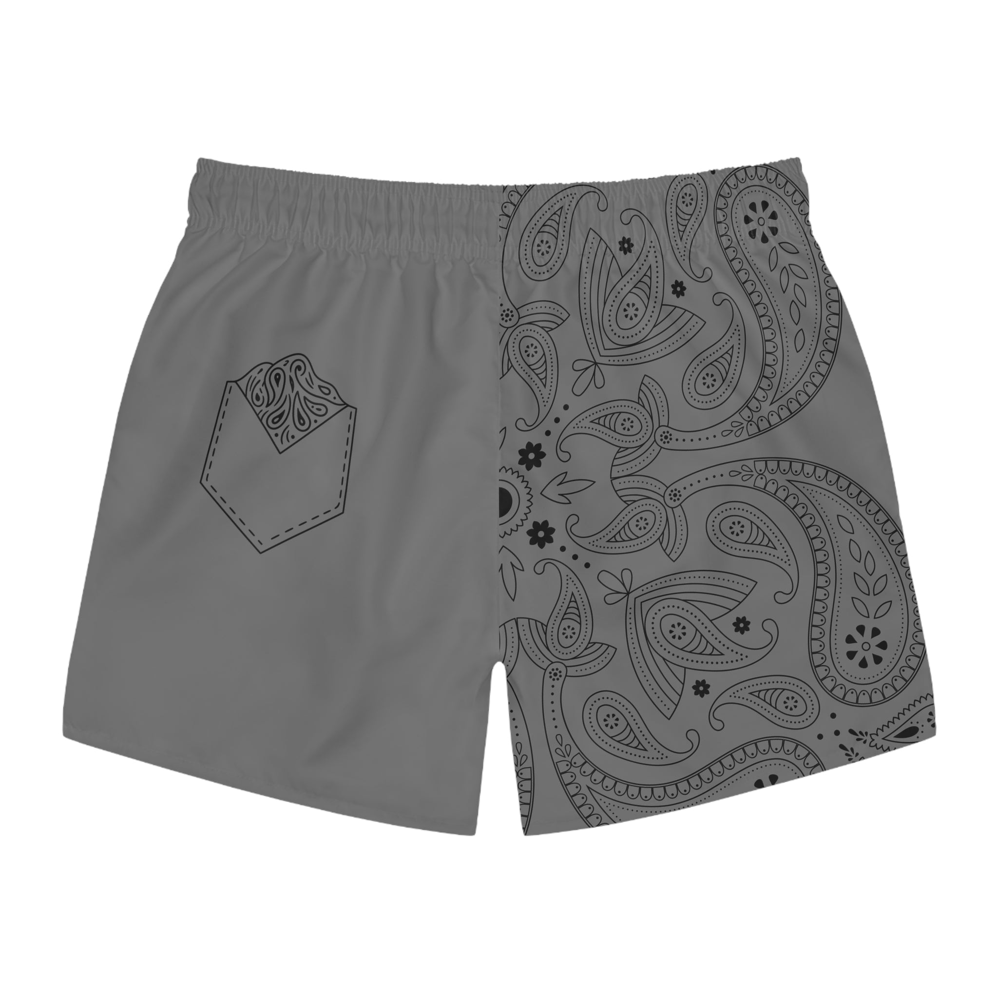 Grey Hanky Code Swim Trunks (Top)