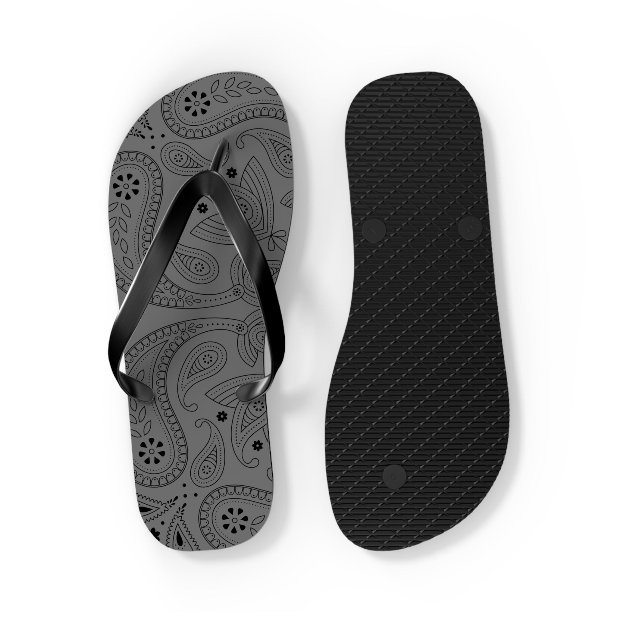 Grey Hanky Flip Flops