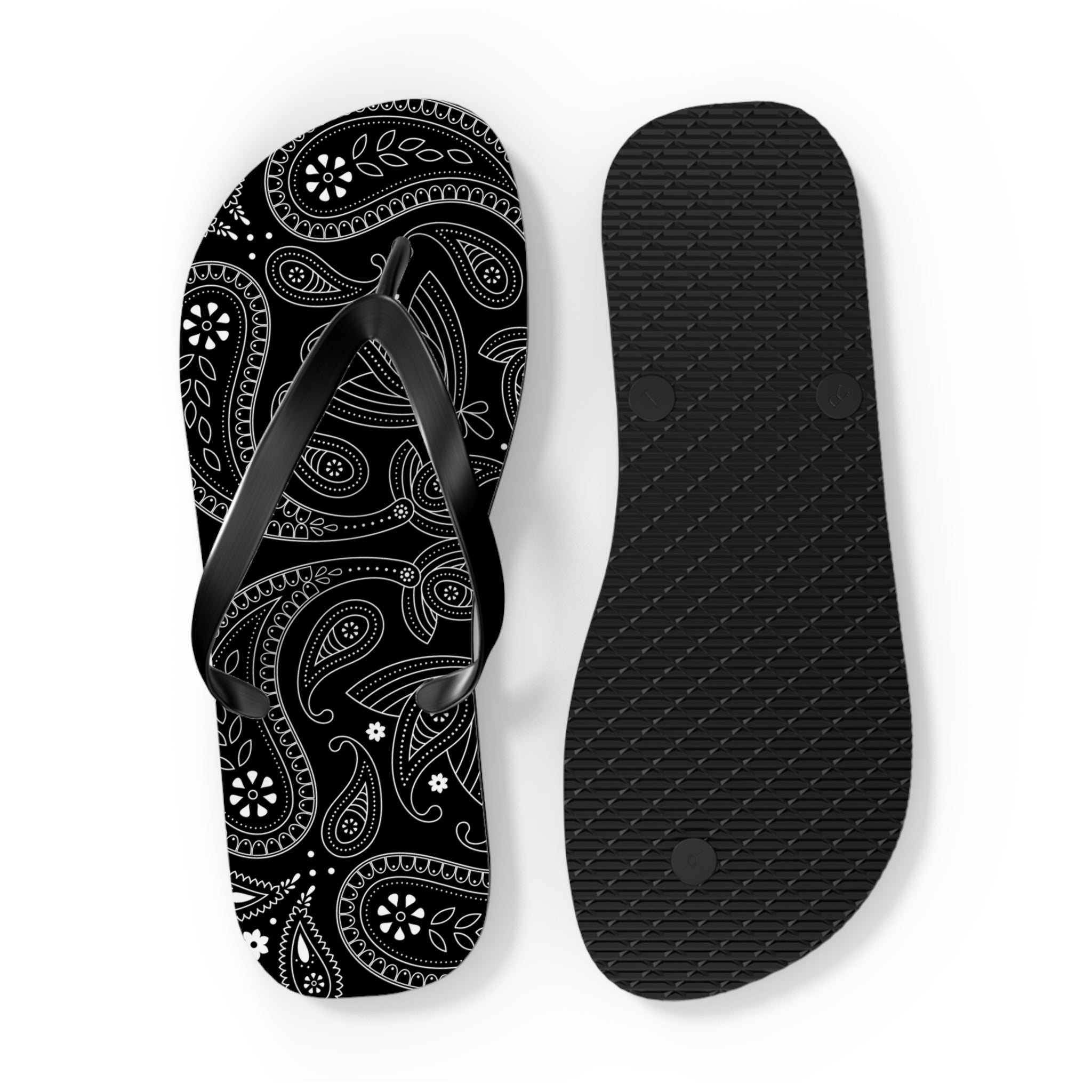 Black Hanky Flip Flops