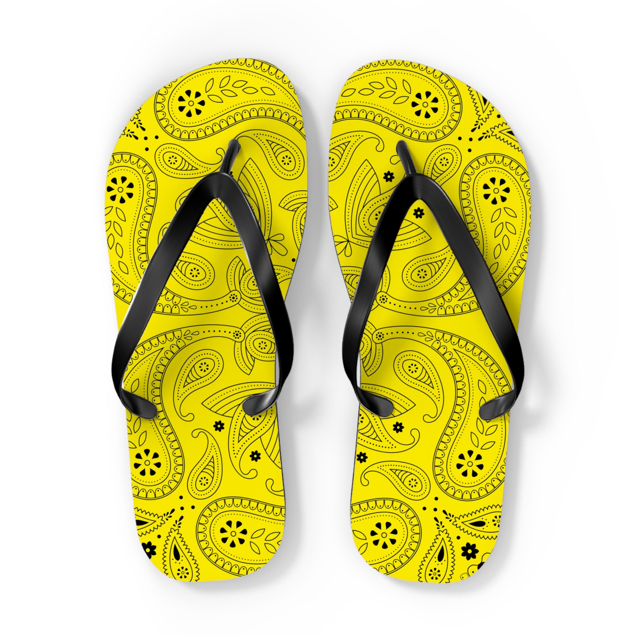 Yellow Hanky Flip Flops
