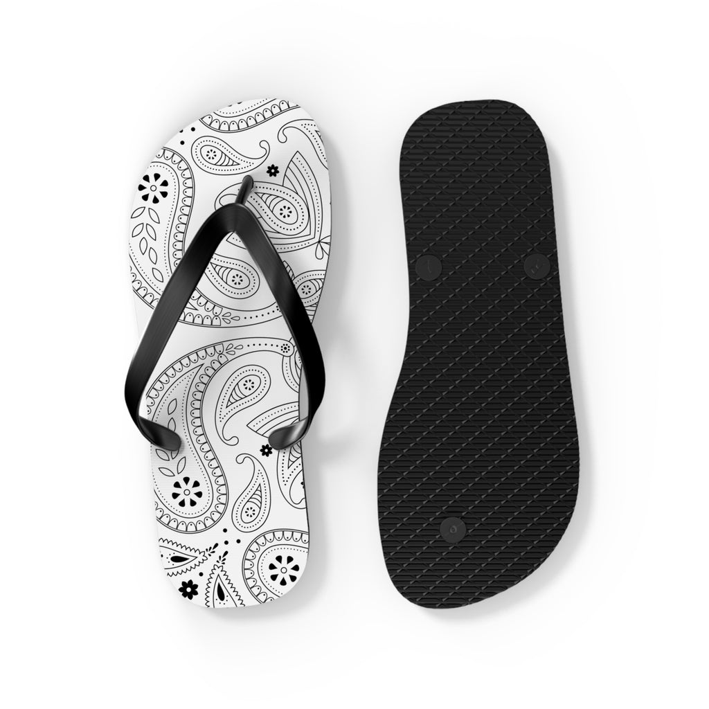 White Hanky Flip Flops