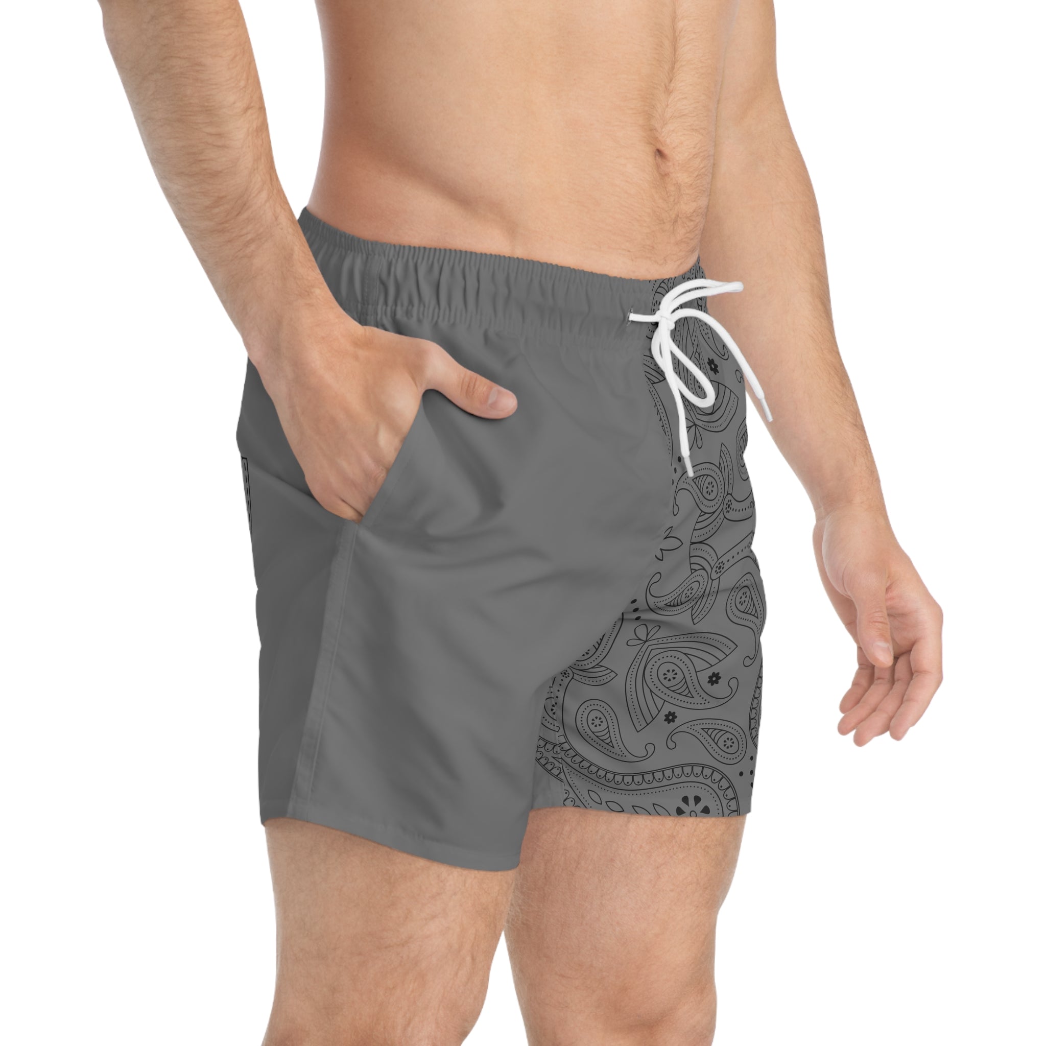 Grey Hanky Code Swim Trunks (Bottom)