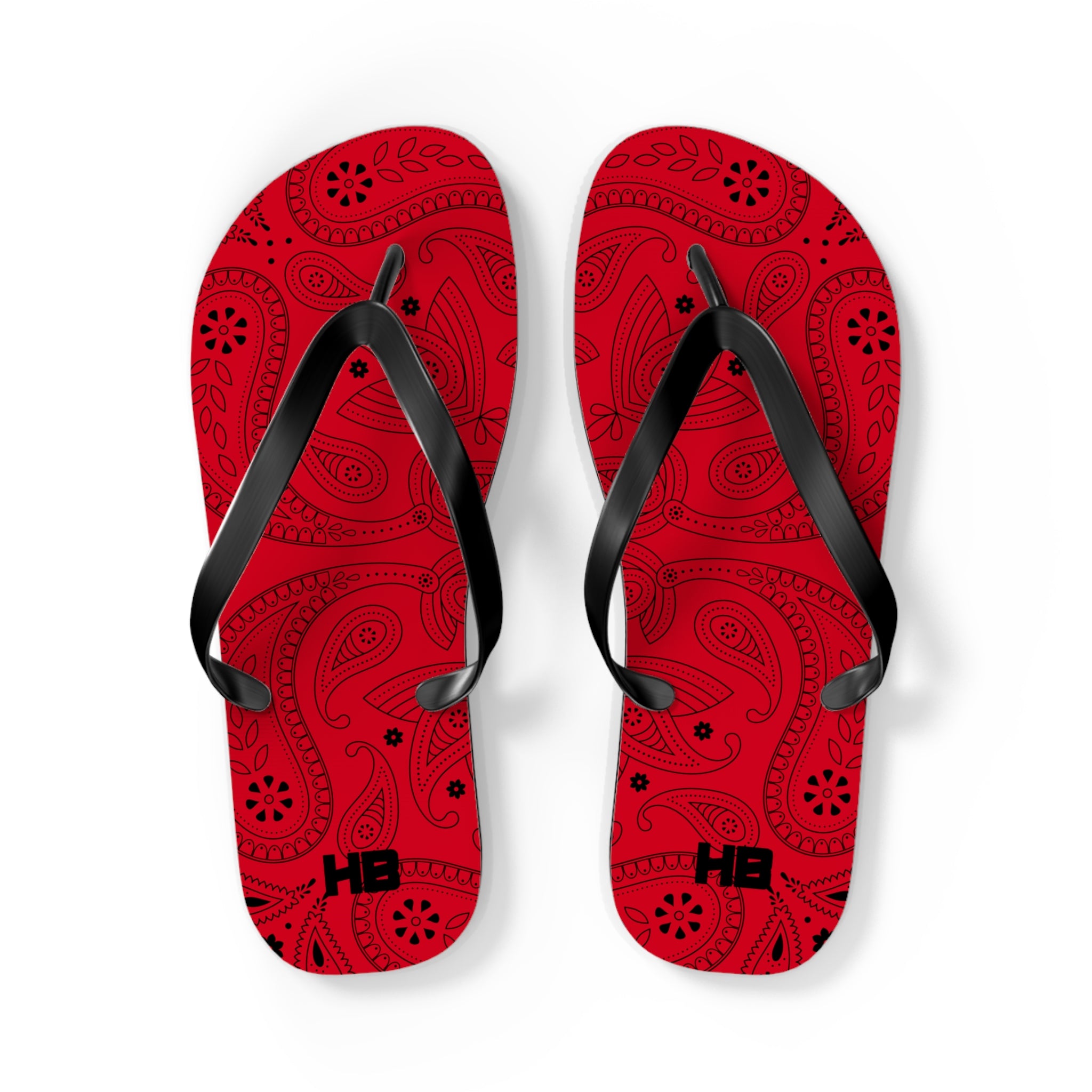 Red Hanky Flip Flops