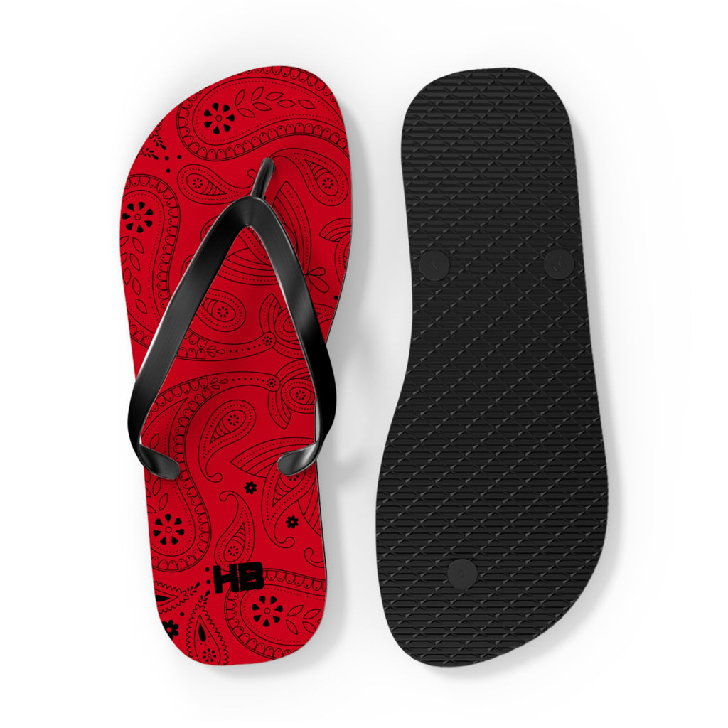 Red Hanky Flip Flops