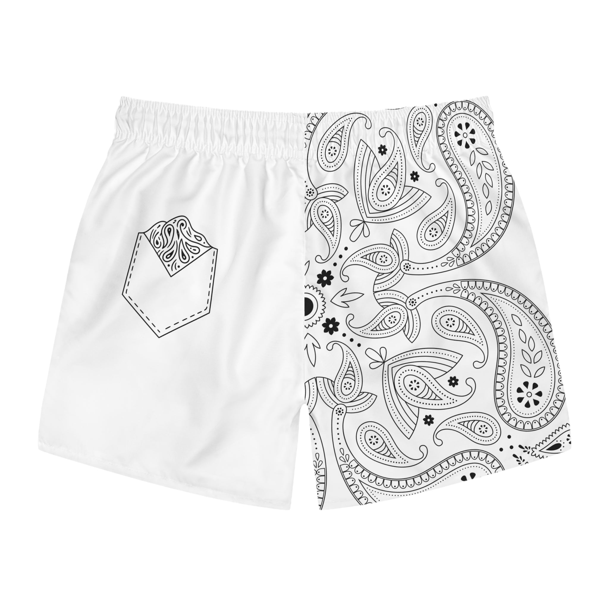 White Hanky Code Swim Trunks (Top)