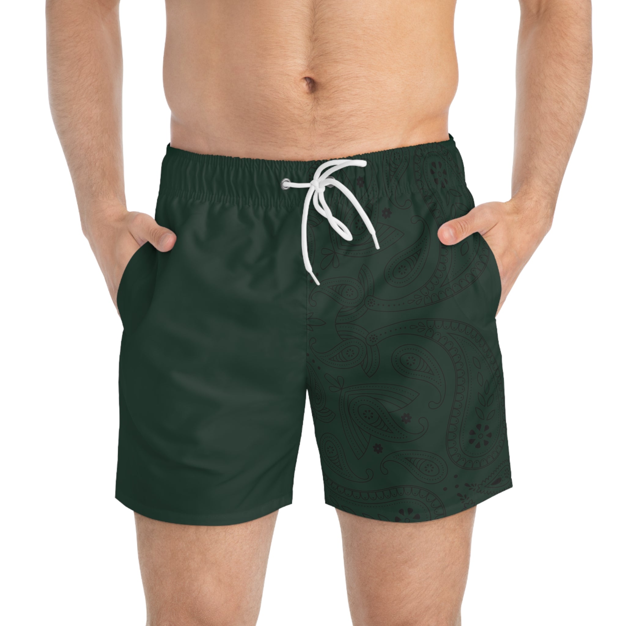 Green Hanky Code Swim Trunks (Bottom)