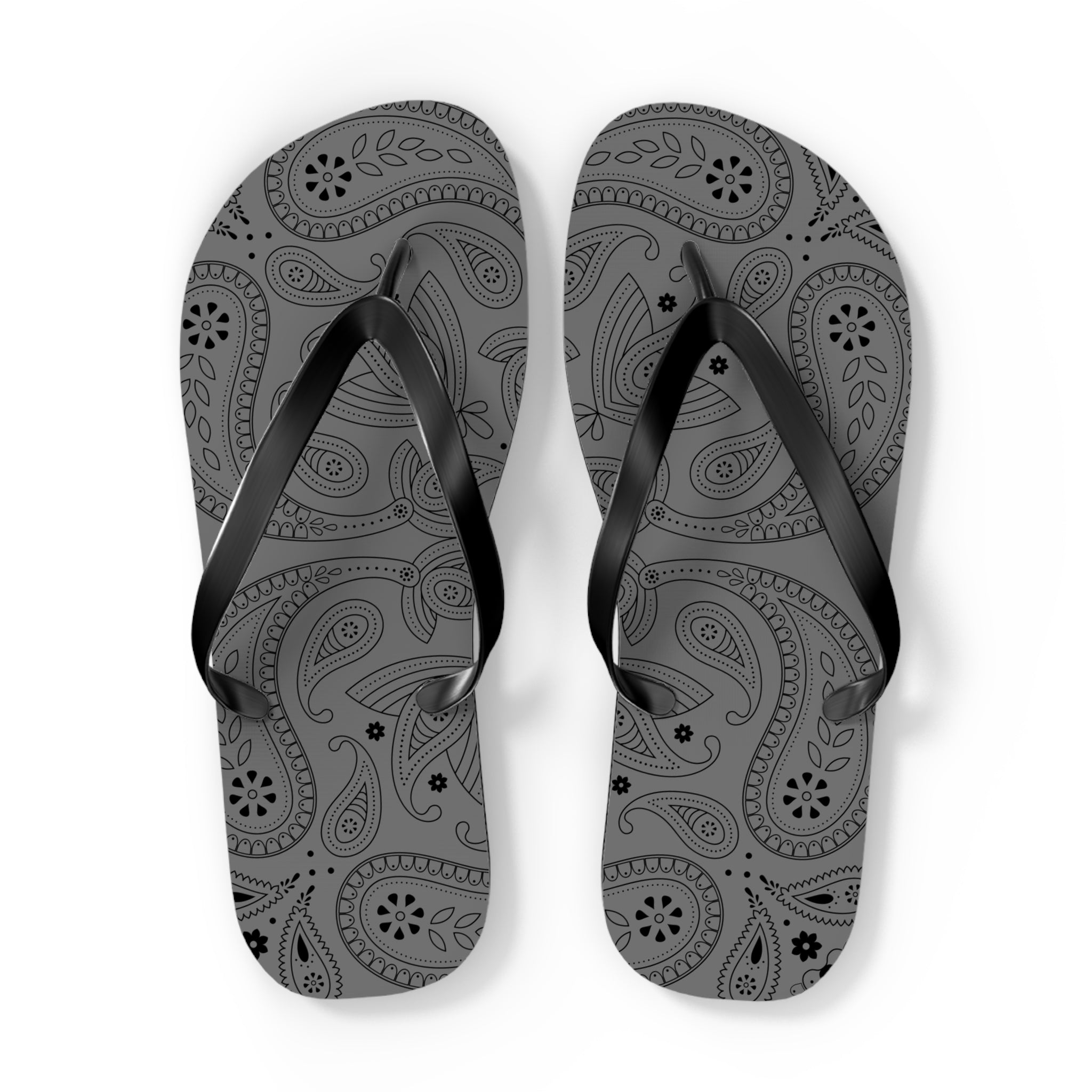 Grey Hanky Flip Flops