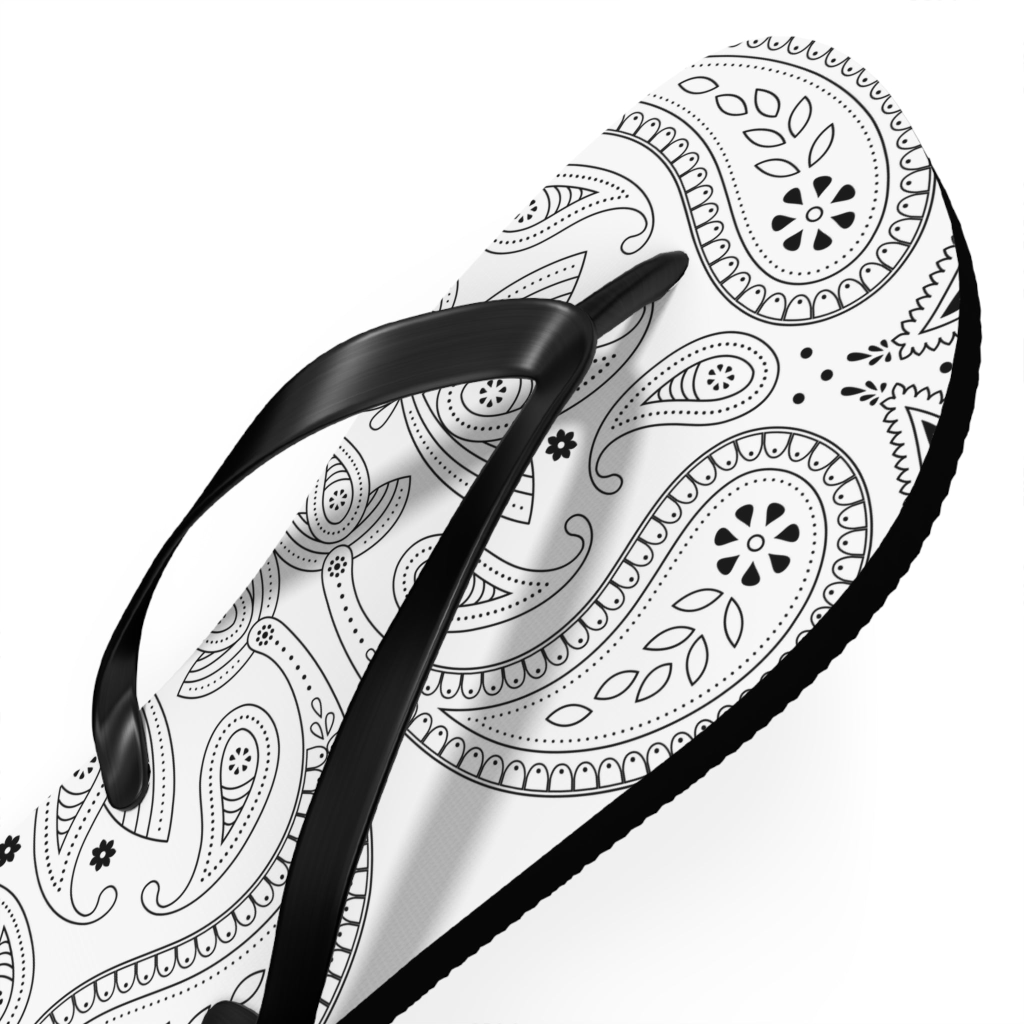 White Hanky Flip Flops