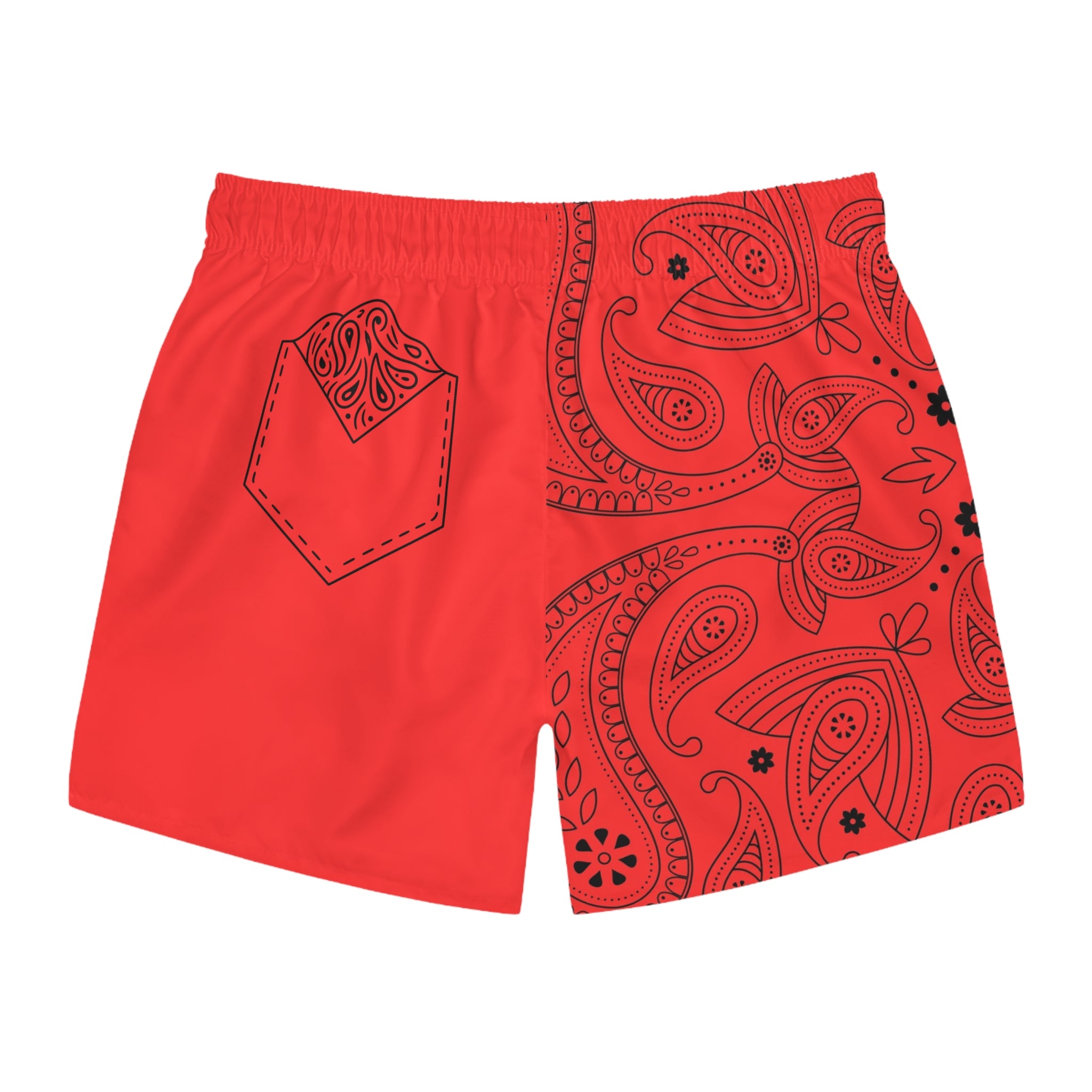 Red Hanky Swim Trunks
