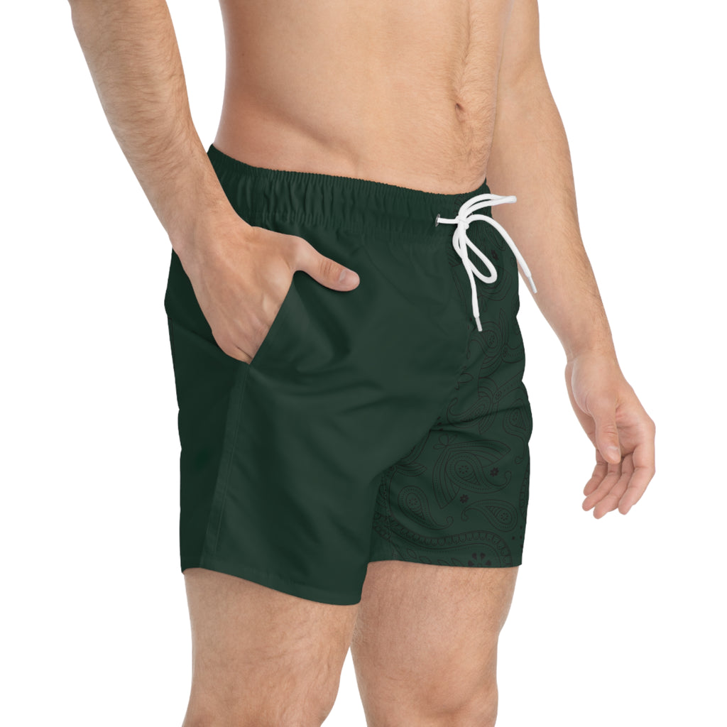 Green Hanky Code Swim Trunks (Bottom)