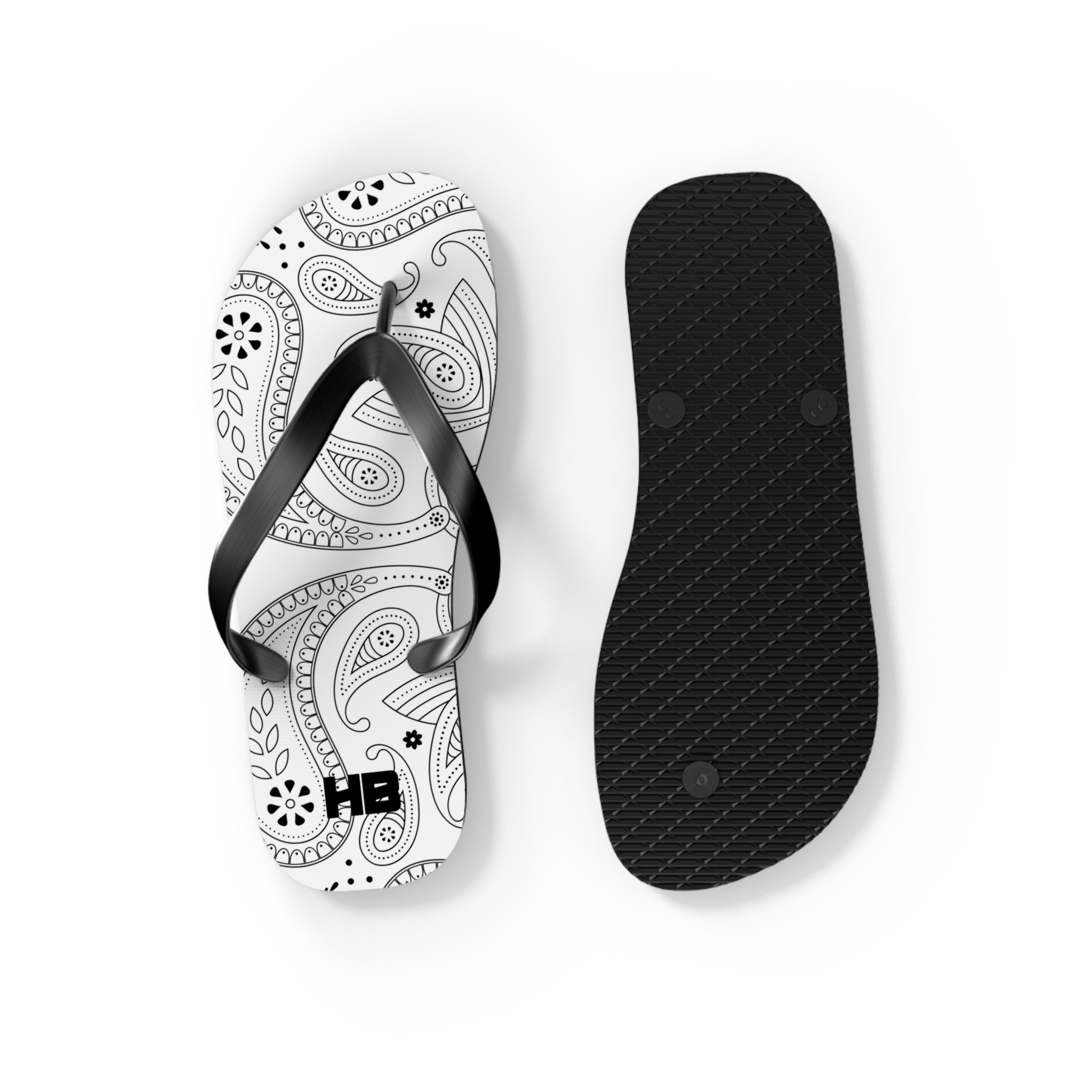 White Hanky Flip Flops