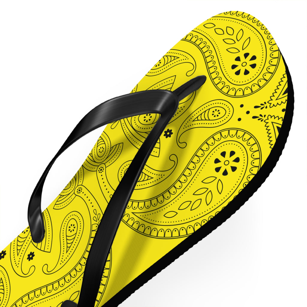 Yellow Hanky Flip Flops
