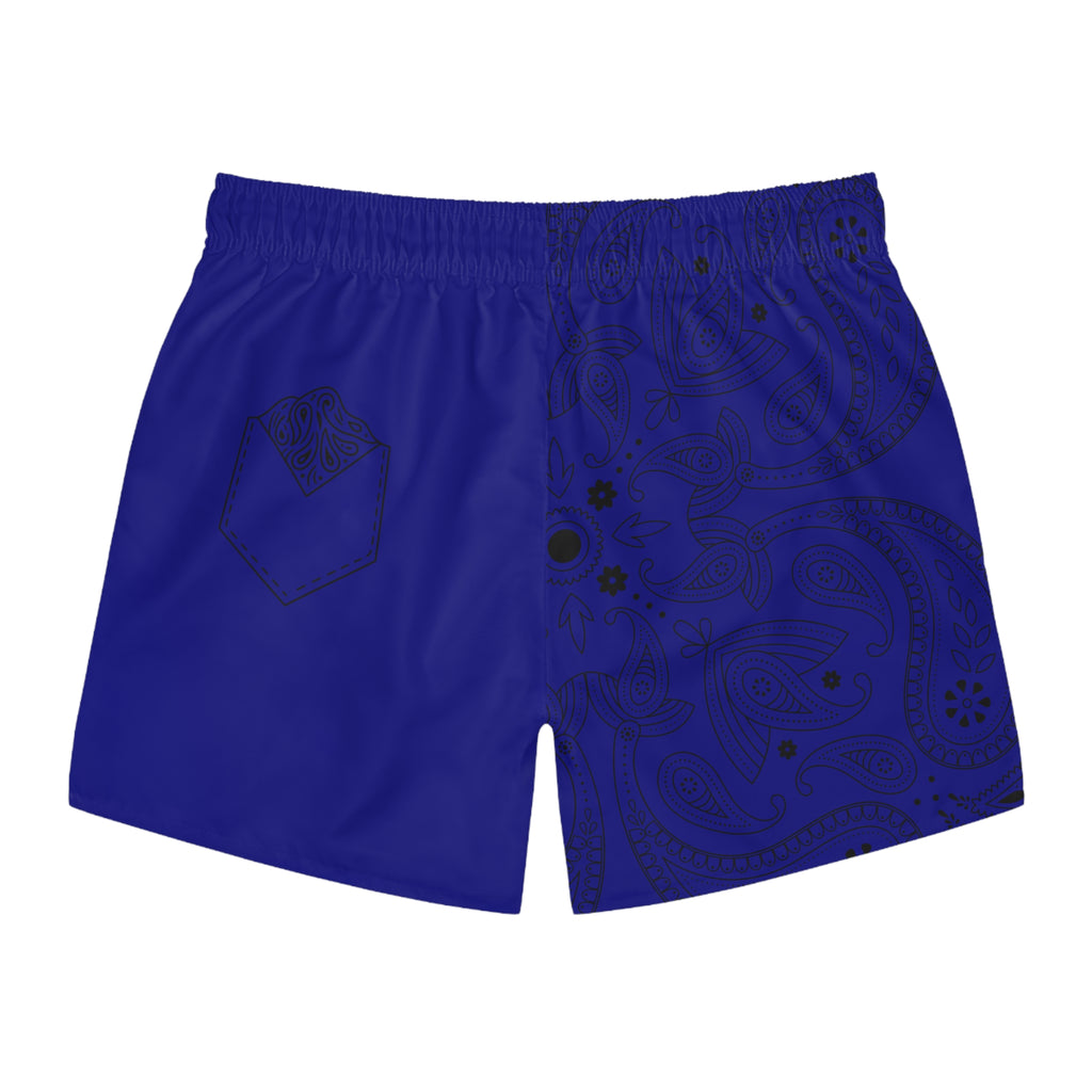 Dark Blue Hanky Code Swim Trunks (Top)
