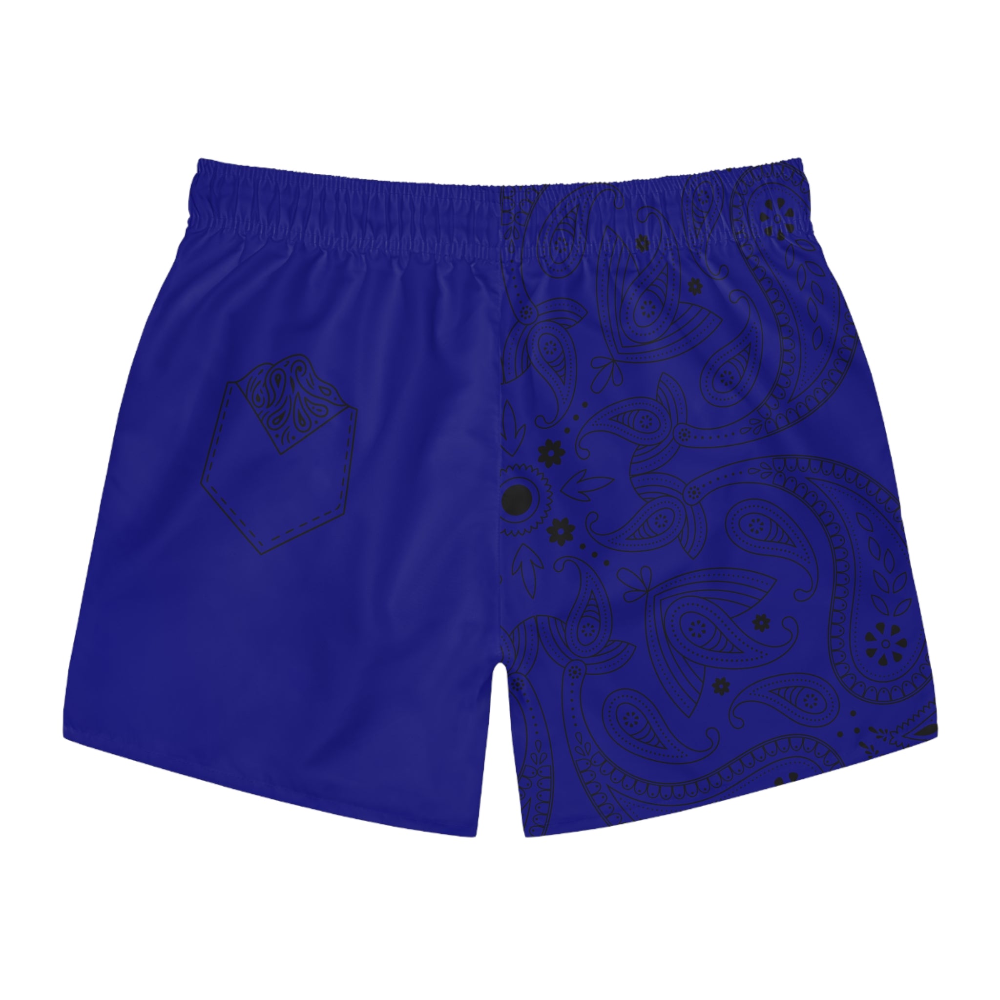 Dark Blue Hanky Code Swim Trunks (Top)