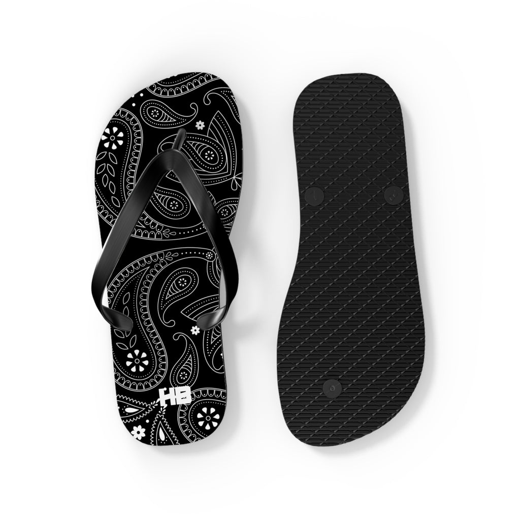 Black Hanky Flip Flops