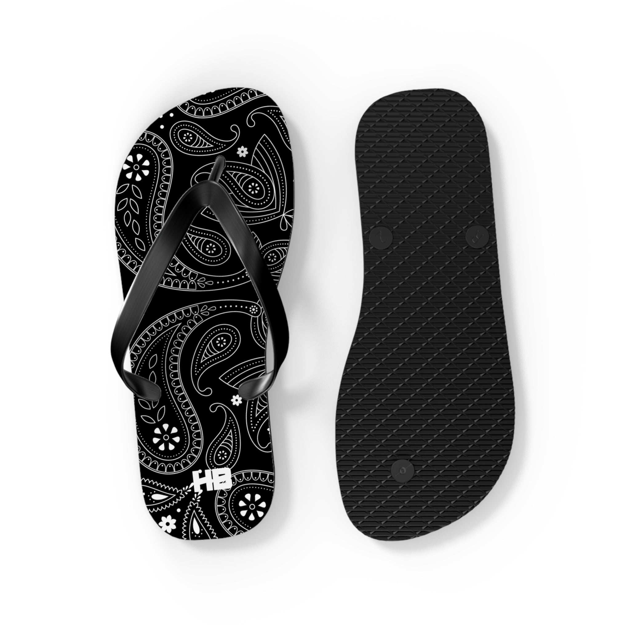 Black Hanky Flip Flops