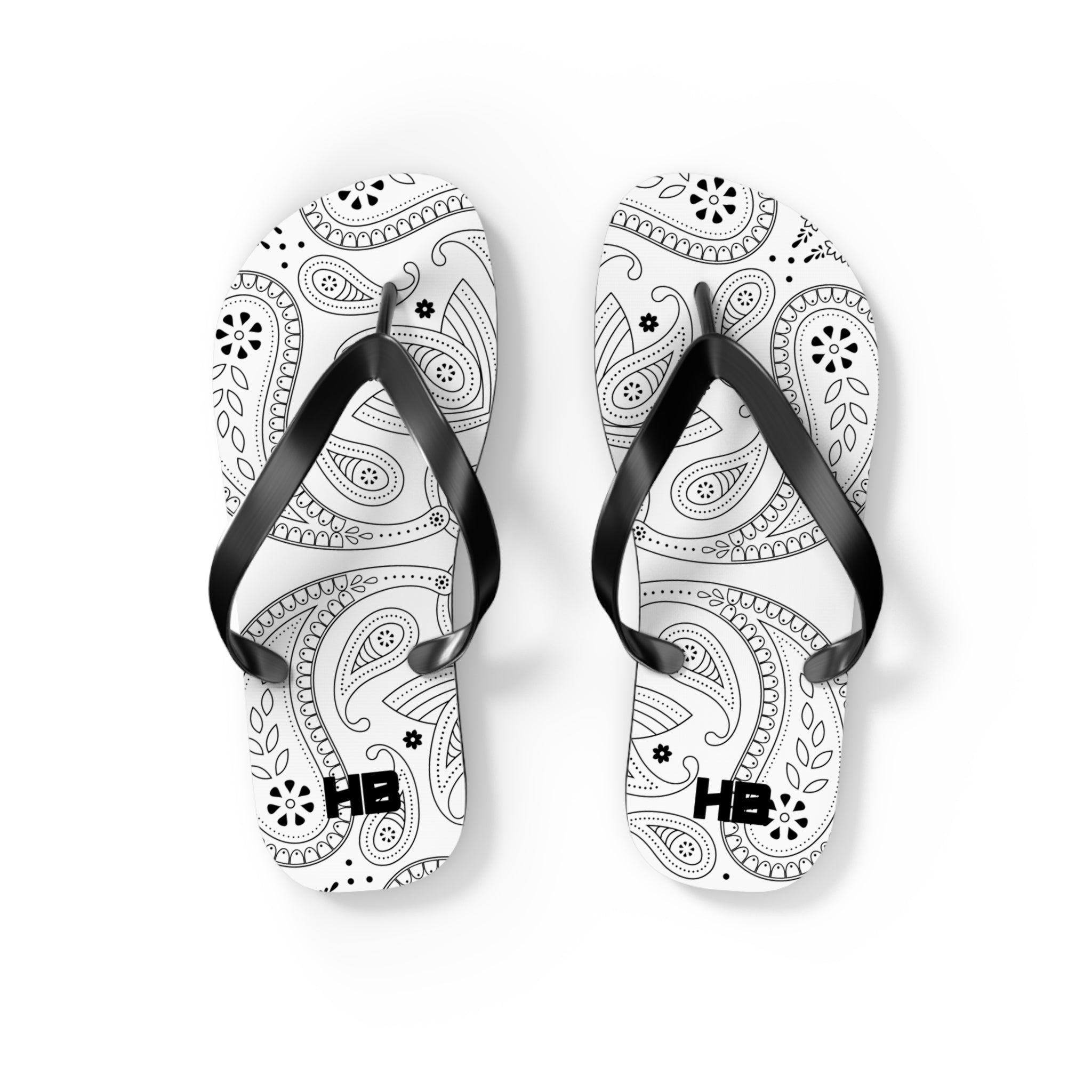 White Hanky Flip Flops