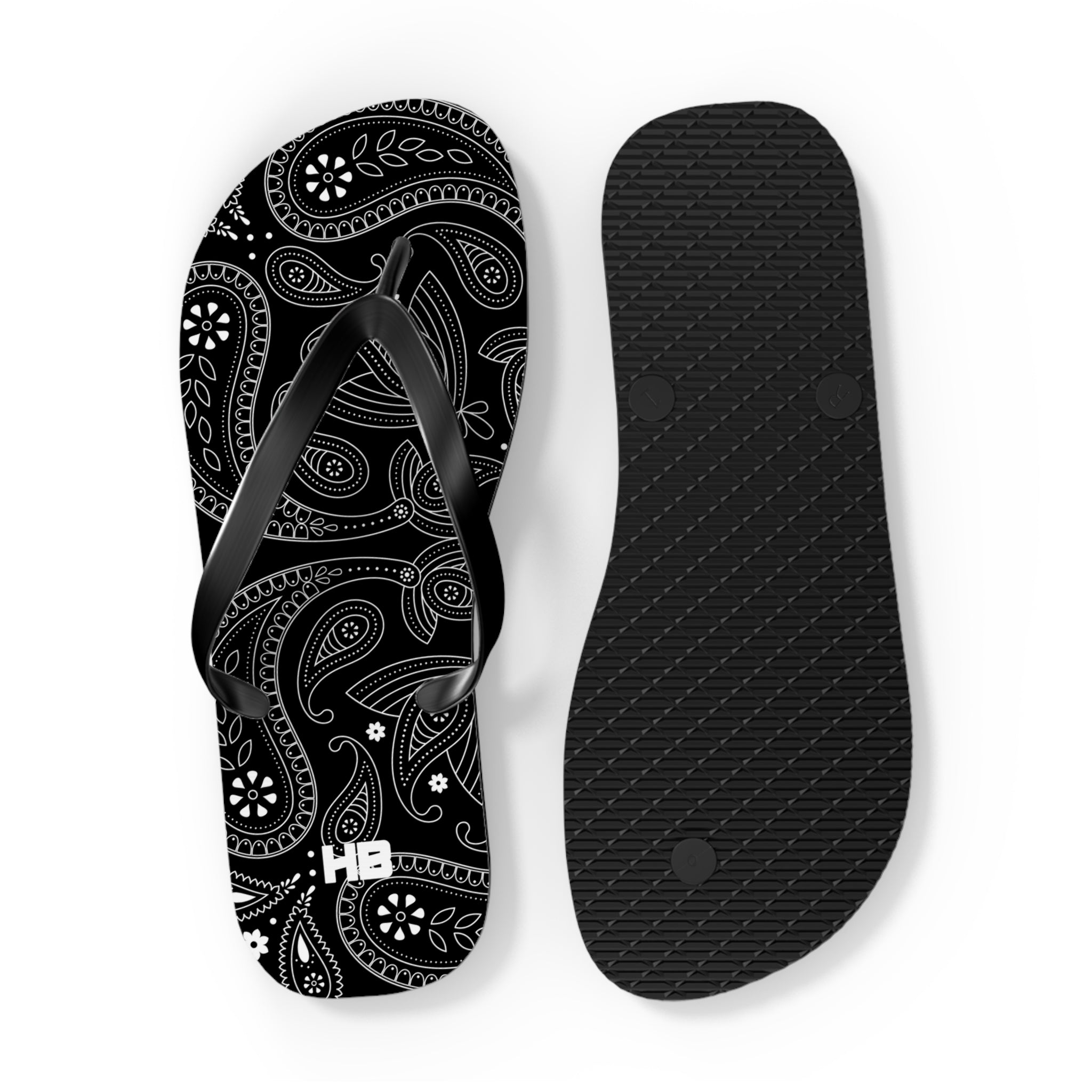 Black Hanky Flip Flops
