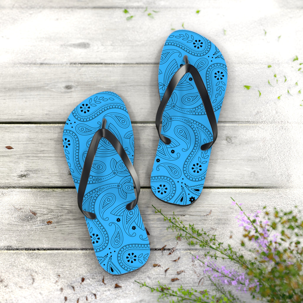 Light Blue Hanky Flip Flops
