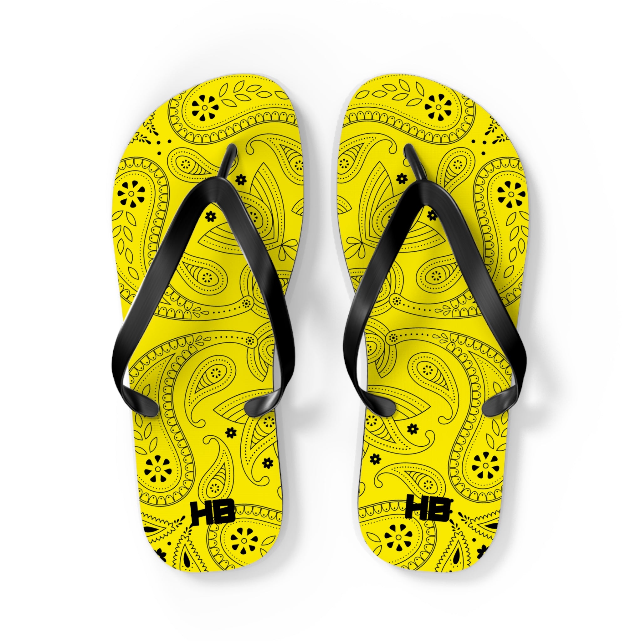 Yellow Hanky Flip Flops