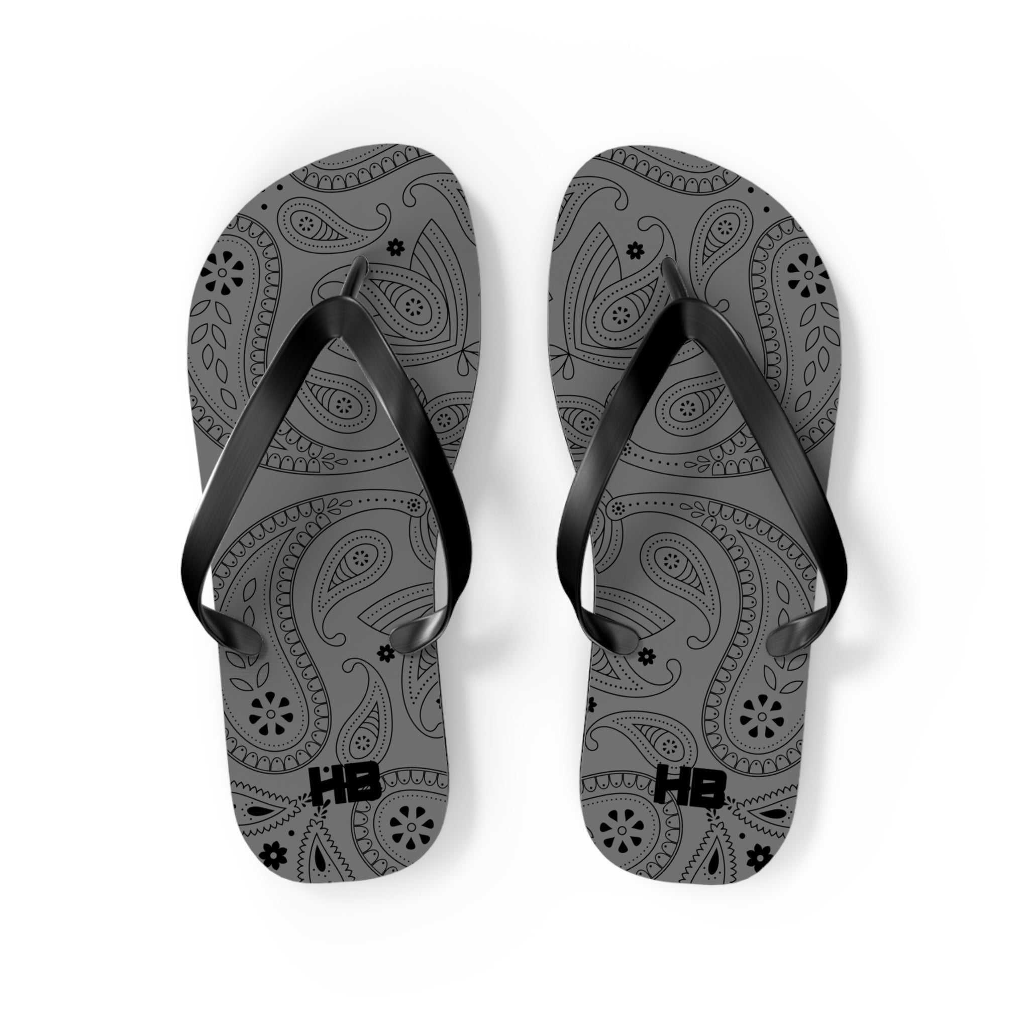 Grey Hanky Flip Flops